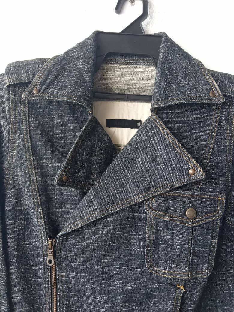 Japanese Brand Japanese Brand Distressed Double Collar Denim Jacket Size S / US 4 / IT 40 - 2 Thumbnail