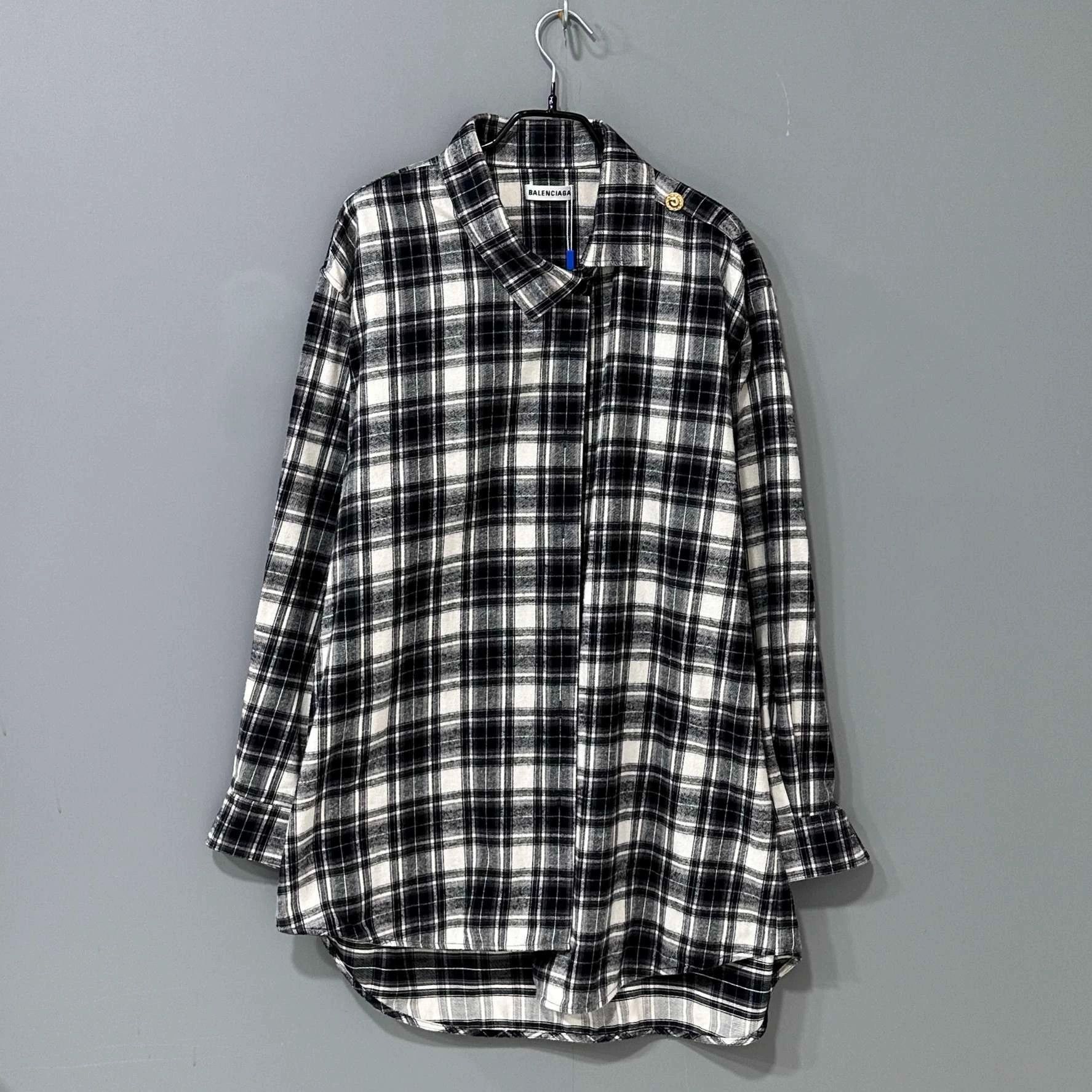 Balenciaga Balenciaga Classic Plaid Shirt - dmc Size US XS / EU 42 / 0 - 1 Thumbnail