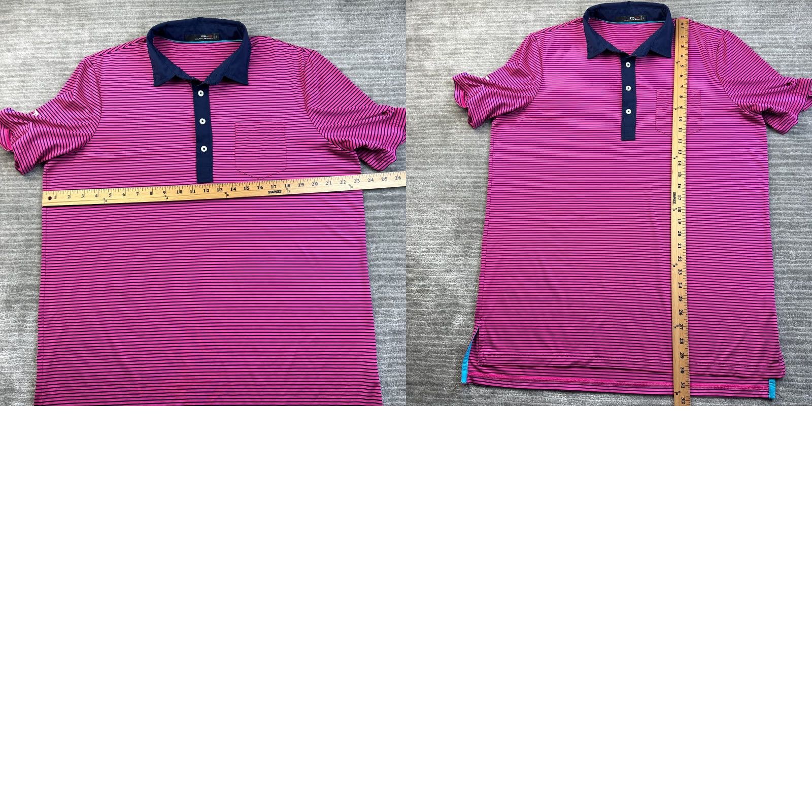 RLX Ralph Lauren RLX Ralph Lauren Polo Shirt Large Purple Striped Performance Golf Mens Size US L / EU 52-54 / 3 - 8 Thumbnail