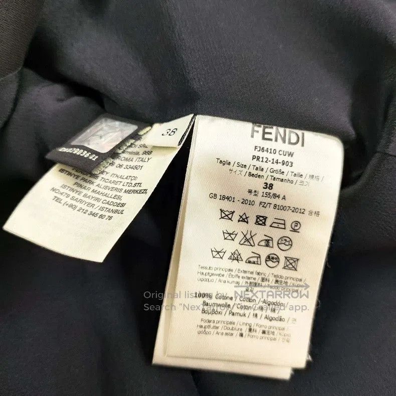 Fendi Fendi Black Cotton Collar Jacket Size XS / US 0-2 / IT 36-38 - 2 Thumbnail