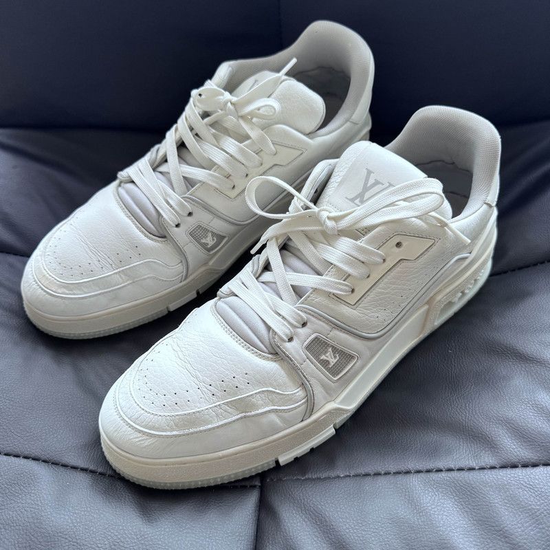 Louis Vuitton Louis Vuitton White Cement Trainer Sneakers 0079 Size US 11 / EU 44 - 1 Thumbnail