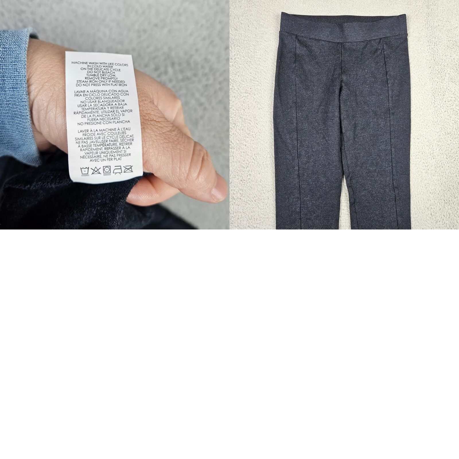 Vintage CABI Women's Pull-on Skinny Knit Dark Gray legging Size S Size 28" / US 6 / IT 42 - 8 Thumbnail
