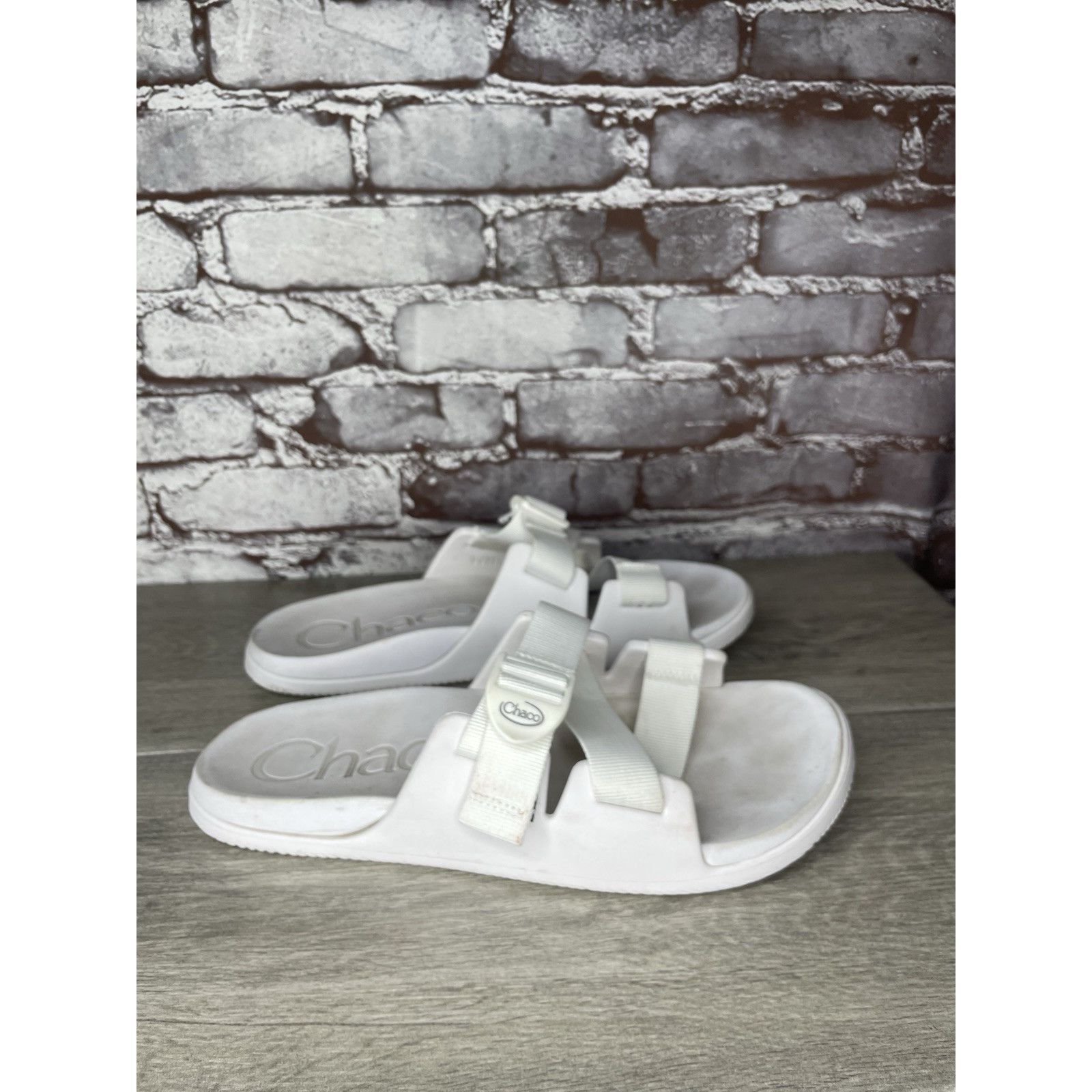 Chaco Chaco Chillo White Textile Synthetic Straps Slides Sandals W Size US 11 / IT 41 - 16 Thumbnail