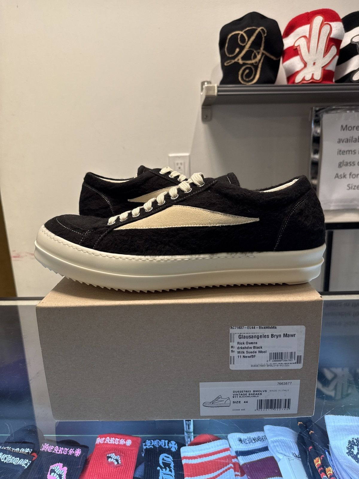 Rick Owens Drkshdw Rick Owens Drkshdw Black Milk Vintage Sneaks Size US 11 / EU 44 - 1 Thumbnail