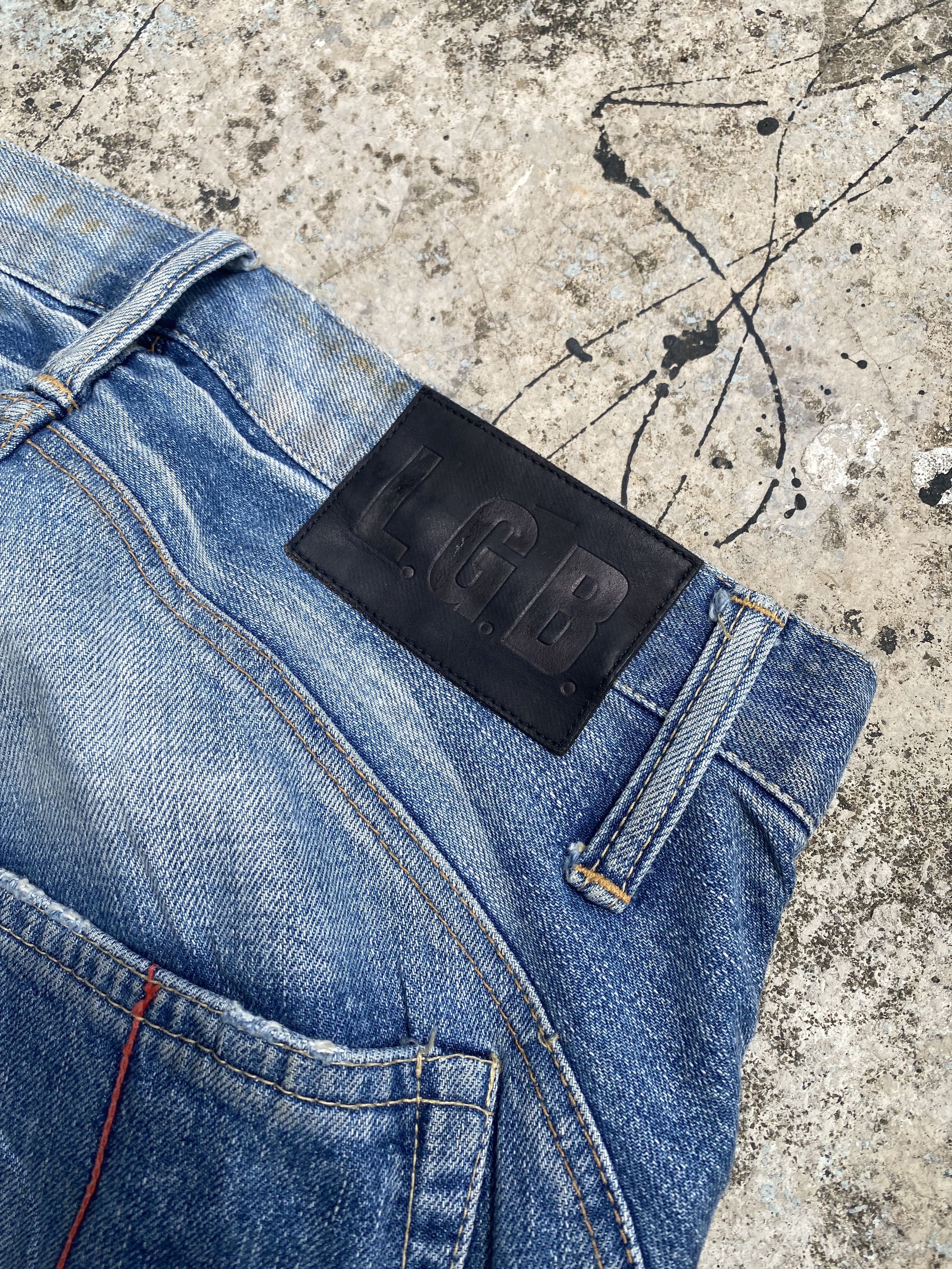 Le Grande Bleu (L.G.B.) GRAIL 💥 LGB BLUE WASH DISTRESSED JEANS Size US 29 - 5 Thumbnail