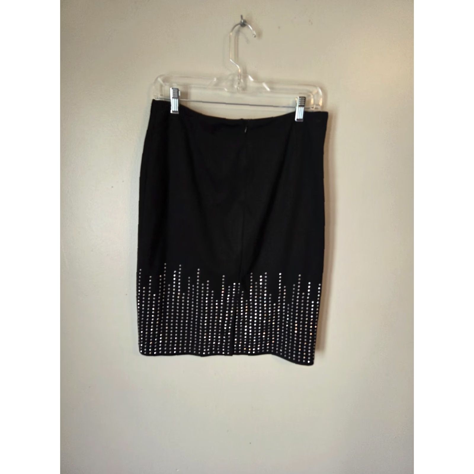 Vintage Ashro Black Studded Pencil Skirt New Wave Womens Size 6 Size 28" / US 6 / IT 42 - 4 Thumbnail
