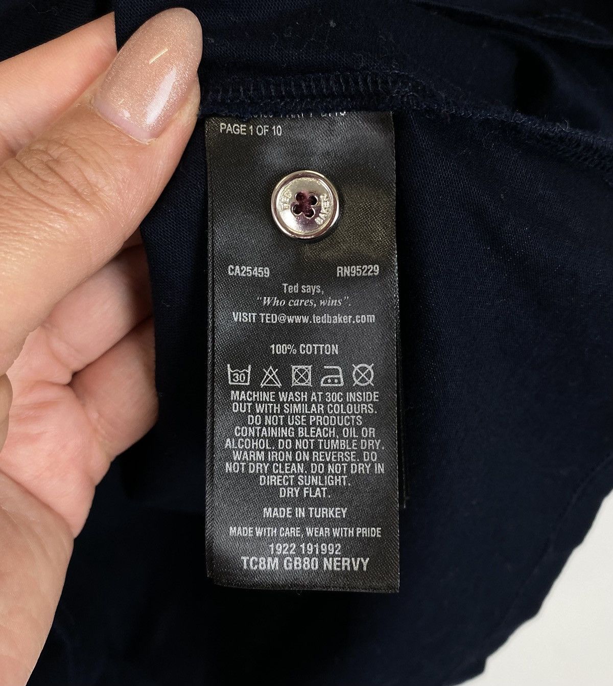 Ted Baker Ted Baker Polo Shirt Buttons Ups Men’s Size 6 Navy Blue Top Size US XXL / EU 58 / 5 - 8 Thumbnail