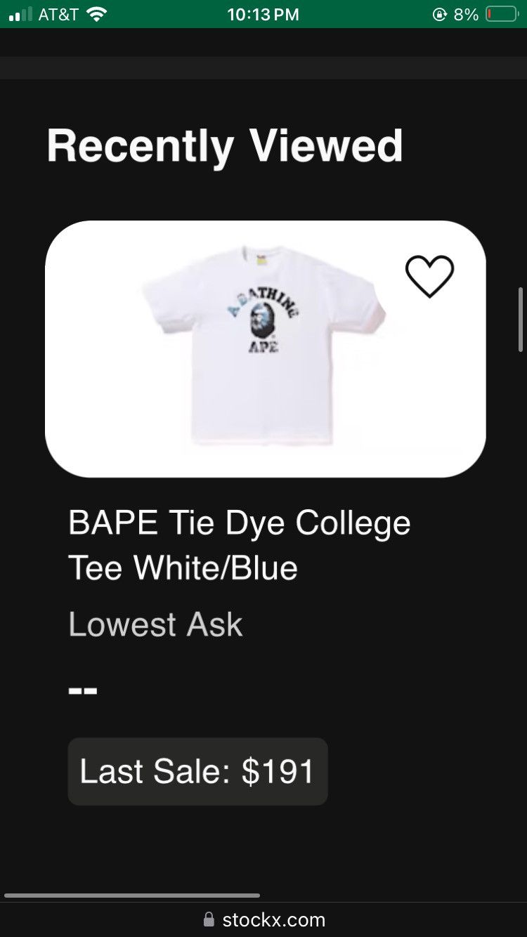 Bape Tie Dye College Tee Size US L / EU 52-54 / 3 - 6 Thumbnail