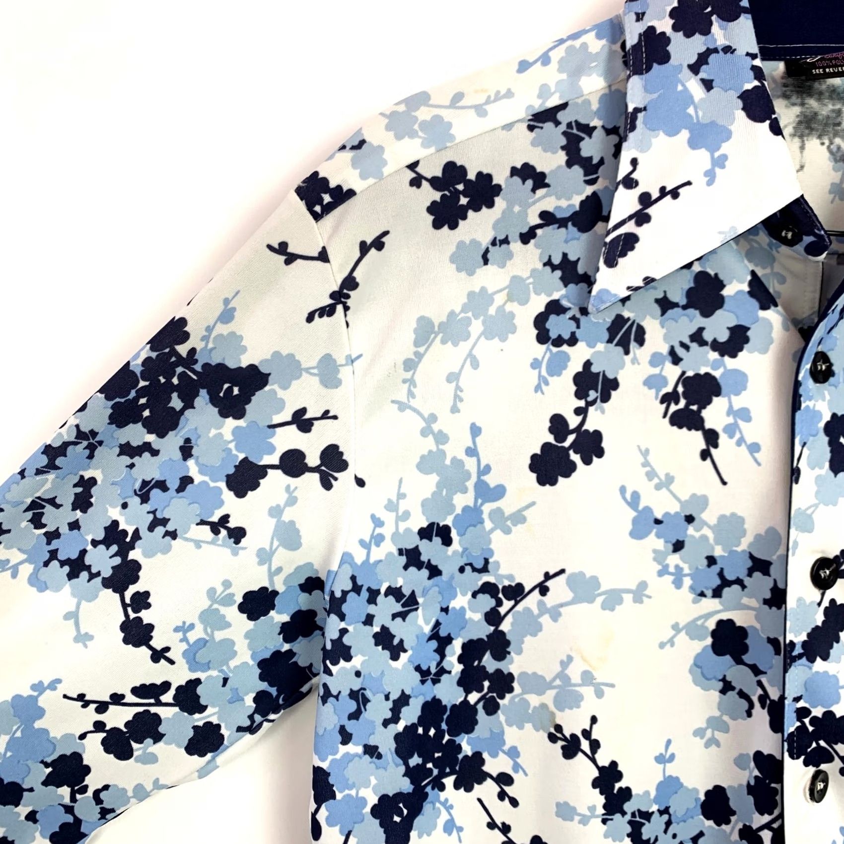 Vintage VINTAGE Joel California Shirt M White 70s Floral Polyester Saturday Night Fever Size M / US 6-8 / IT 42-44 - 2 Thumbnail