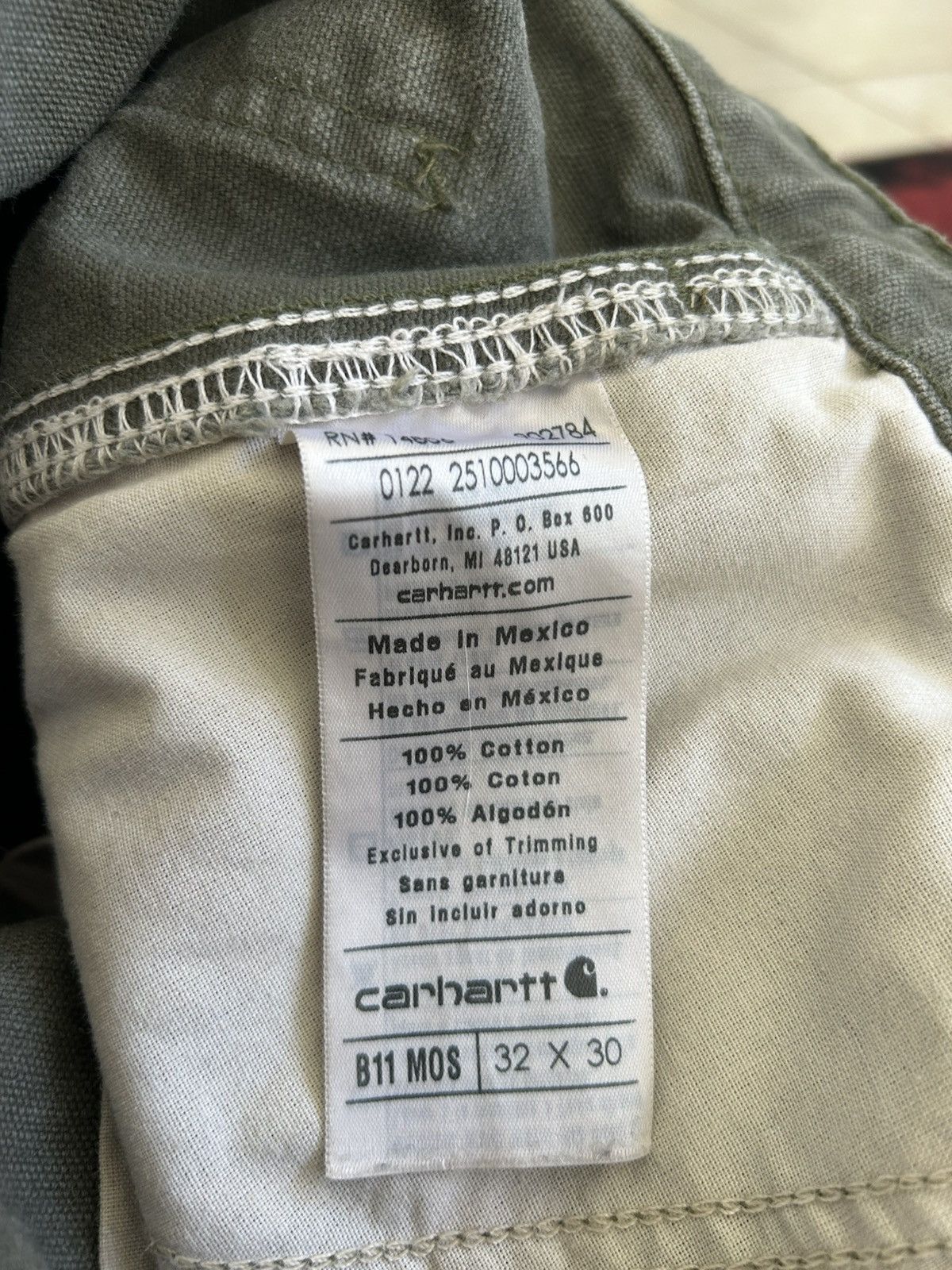 Carhartt Carhartt Faded Moss Green Carpenter Pants Size US 31 - 13 Thumbnail