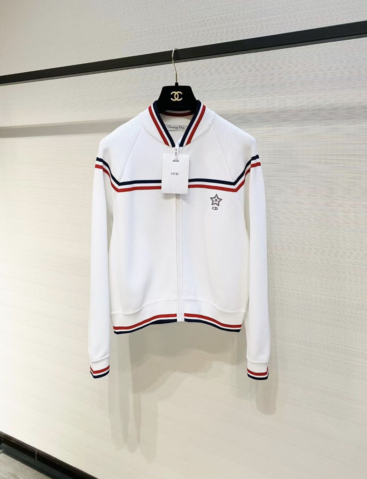 Dior Dior F40 Tennis Collection White Zip-Up Knit Cardigan J33 Size S / US 4 / IT 40 - 1 Thumbnail