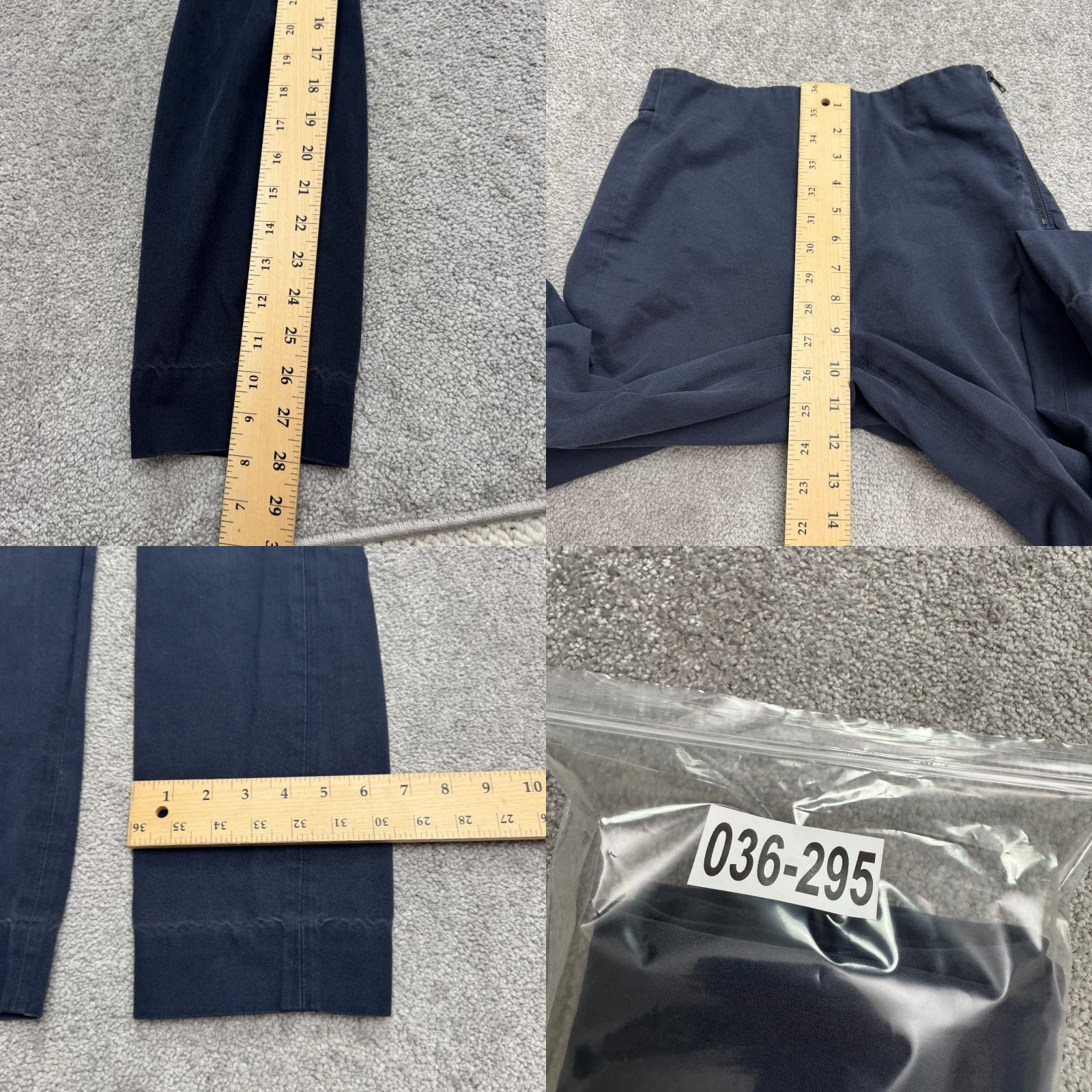 Everlane VINTAGE Everlane Blue Cotton Blend Straight Leg Pants Women’s Size 00 High Rise Casual Workwear Size 24" / US 00 / IT 34 - 8 Thumbnail