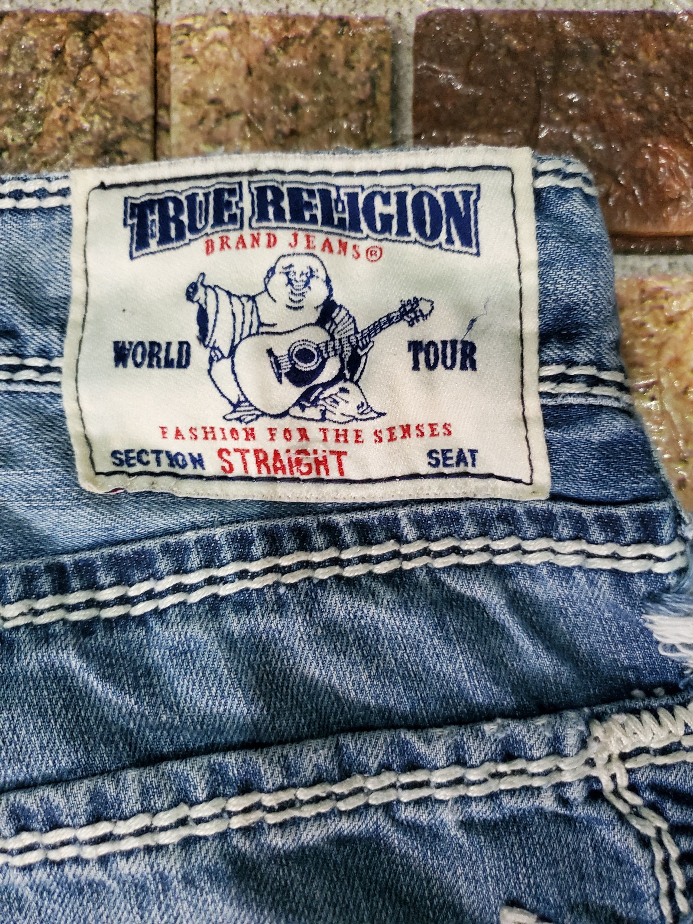 Japanese Brand Vintage True Religion Baggy Denim Jeans Size US 33 - 4 Thumbnail