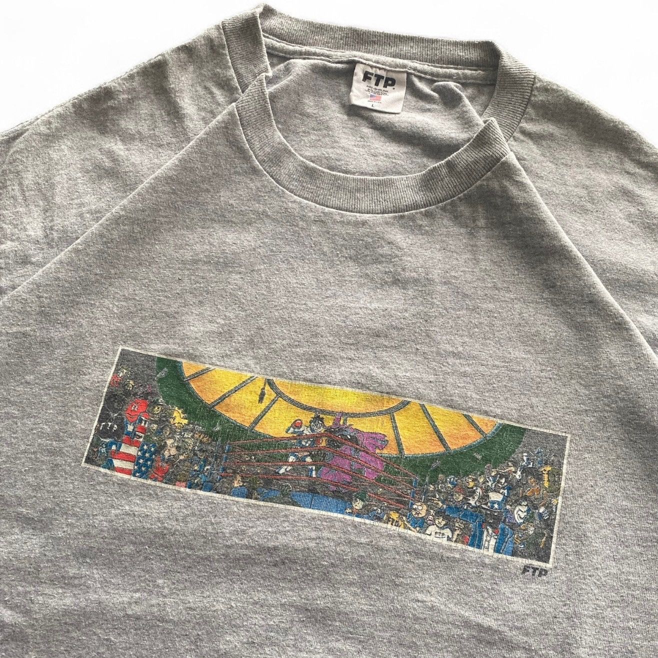 Fuck The Population FTP FIGHT NIGHT TEE (Gray)- L Size US L / EU 52-54 / 3 - 3 Thumbnail