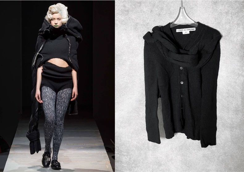 Comme des Garcons Comme Des Garcons Chain-and-loop scarf, one-piece knit jac Size XS / US 0-2 / IT 36-38 - 1 Thumbnail