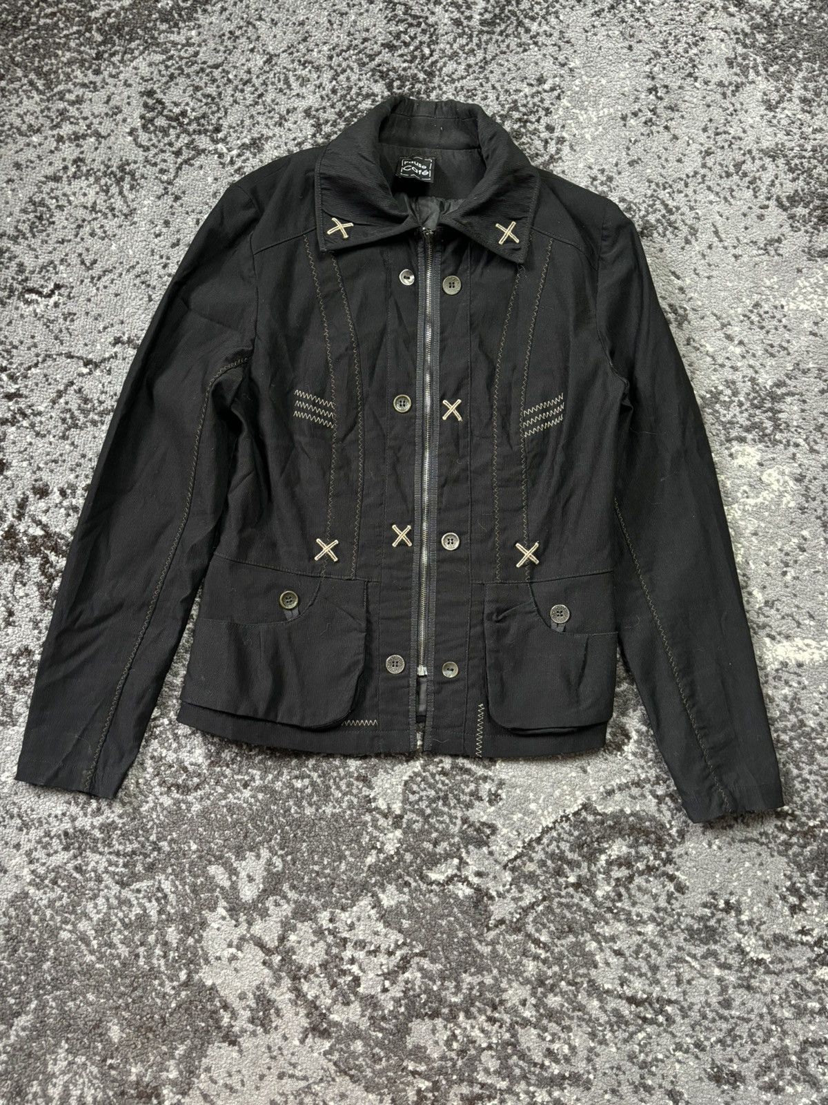 Japanese Brand × Vintage Vintage 80s Pause cafe Japanese brand zip up jacket Size S / US 4 / IT 40 - 1 Thumbnail