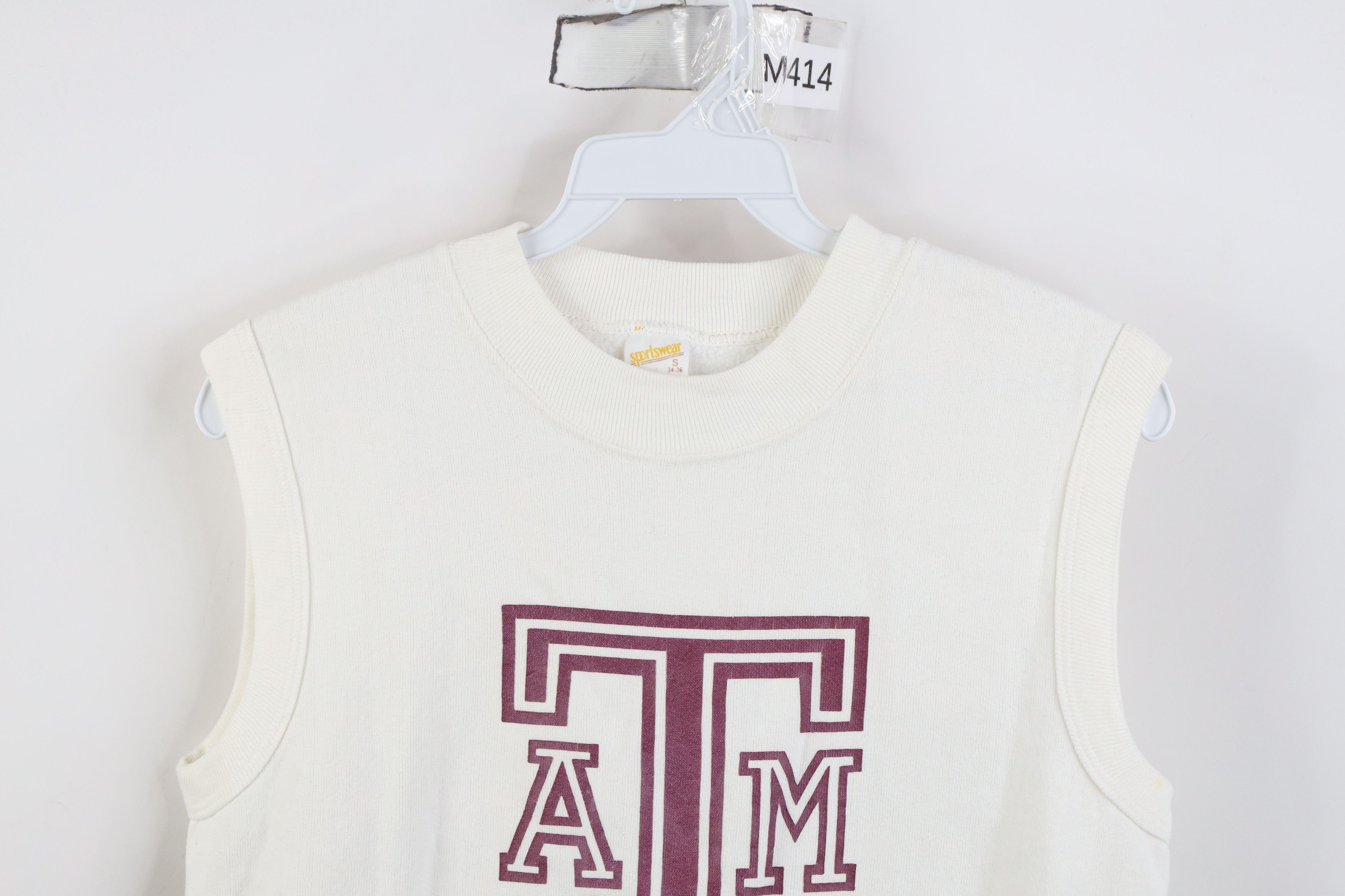 Vintage Vintage 70s A&M University Sleeveless Sweatshirt Vest USA Size S / US 4 / IT 40 - 2 Thumbnail