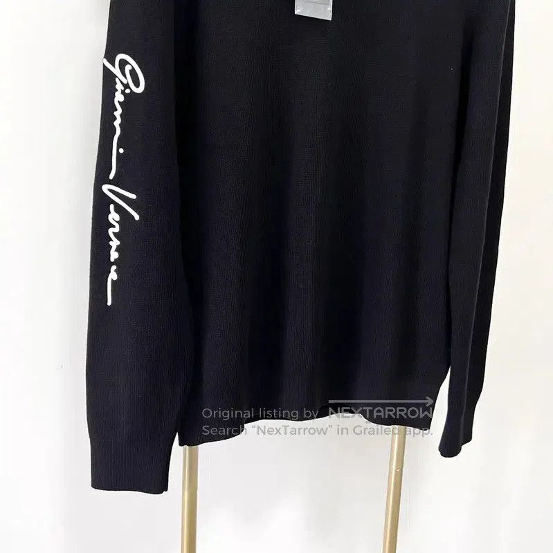Versace Versace Men's Black Wool Long Sleeve Sweater . Size US XL / EU 56 / 4 - 4 Thumbnail