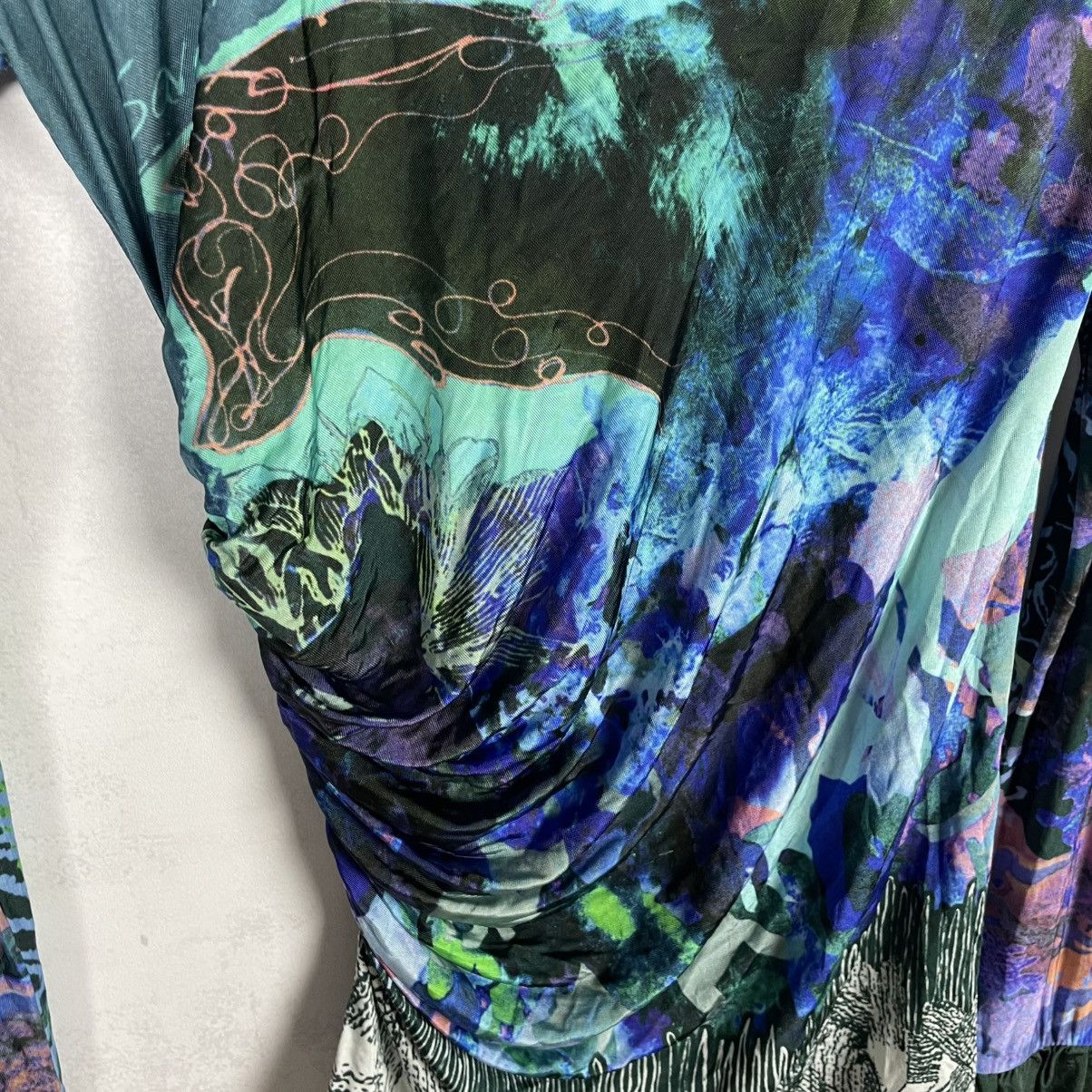 Other Save The Queen Multicolour Viscose Blouse Top Gaultier Style Size S / US 4 / IT 40 - 18 Thumbnail