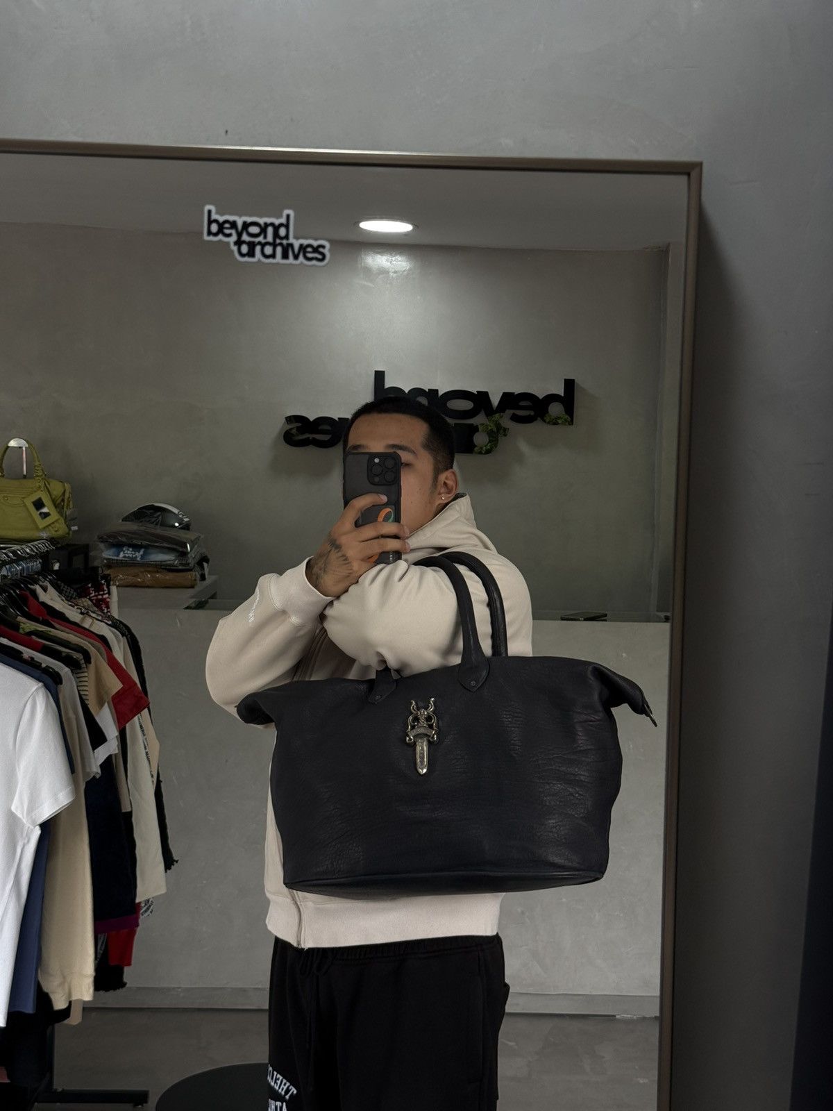 Chrome Hearts Rare 90s - Big Dagger Embellished Leather Duffle Bag Size ONE SIZE - 17 Thumbnail