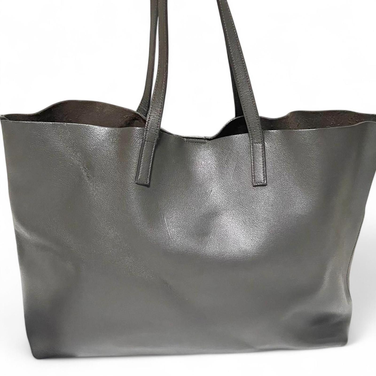 Saint Laurent Paris Saint Laurent - Large Leather Tote Bag Pouch Size ONE SIZE - 4 Thumbnail