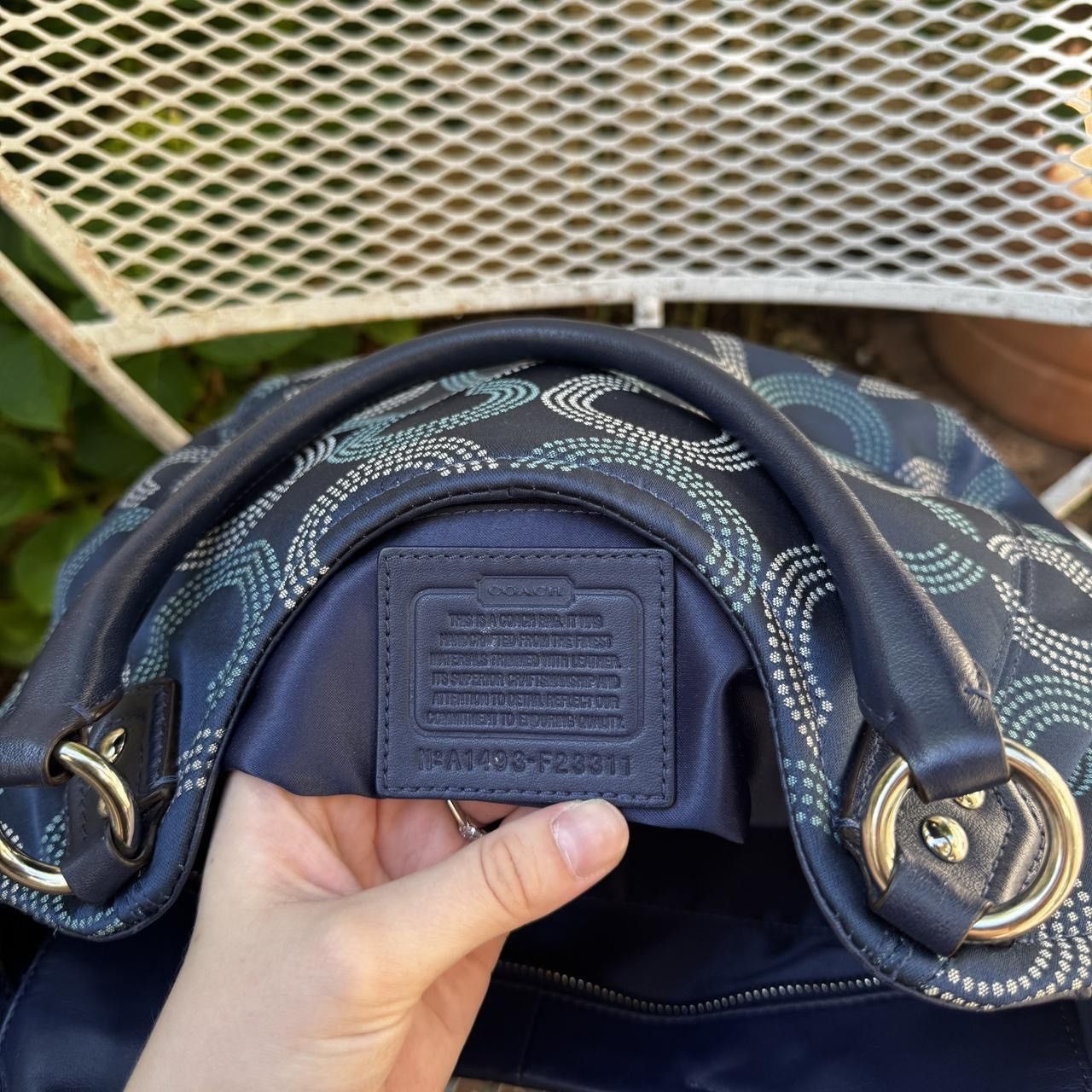Coach Y2K Navy Coach Monogramed Tote Size ONE SIZE - 7 Thumbnail