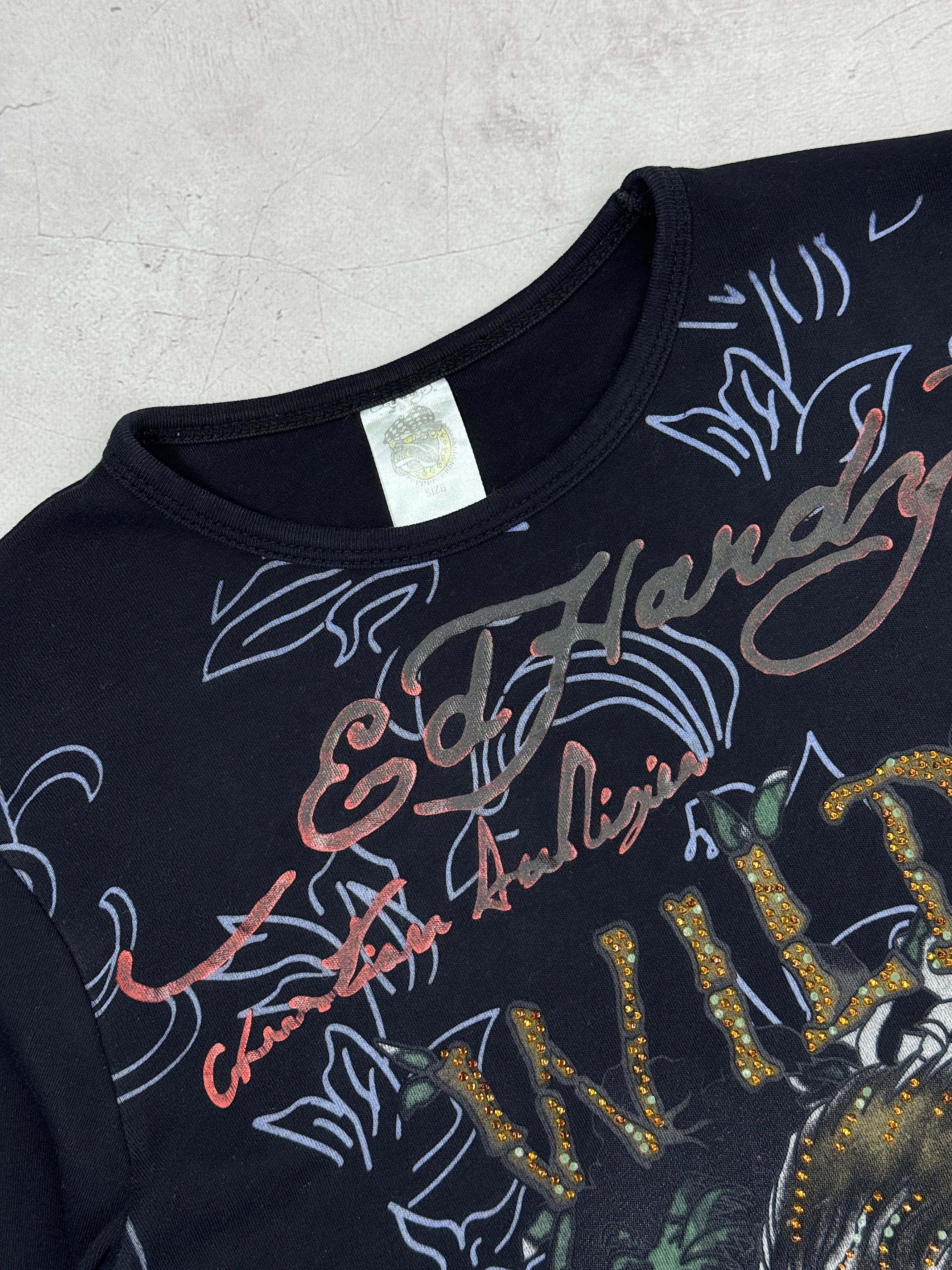 Christian Audigier Ed Hardy by Christian Audigier T-Shirt LS WILD LOVE Size M / US 6-8 / IT 42-44 - 6 Thumbnail