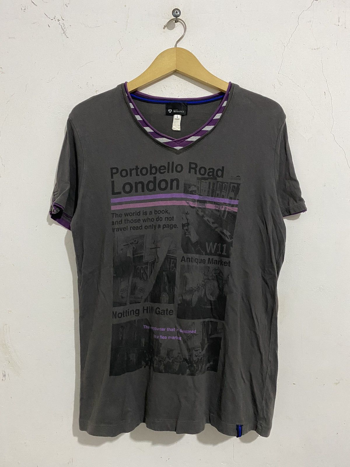 image of Hysteric Glamour x If Six Was Nine Tk Japanese Poem Photos Tees Lgb Styled Kmrii in Dark Gray (Size