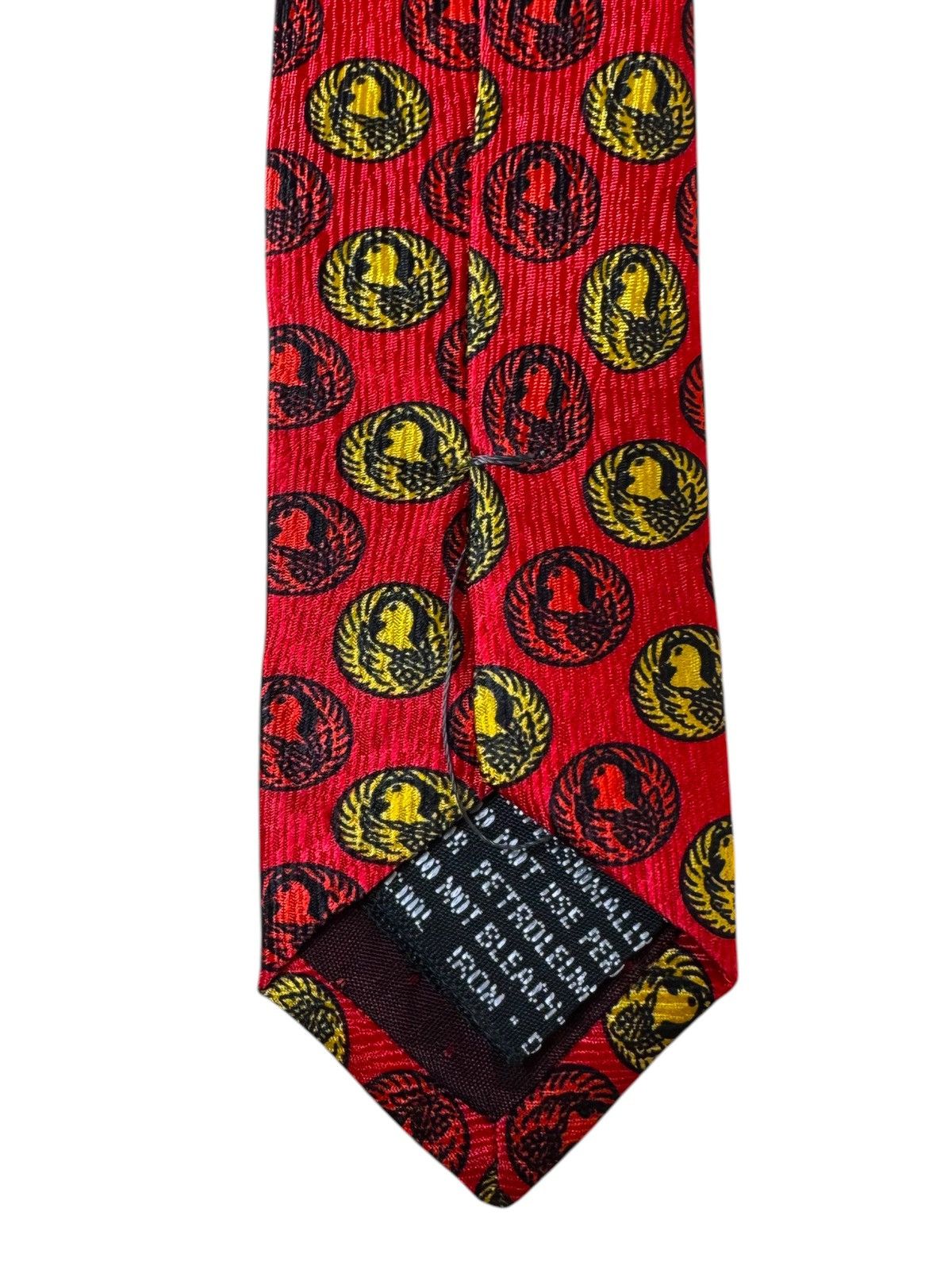 Gianni Versace Vintage Silk Tie – Red Floral Japanese-Insp