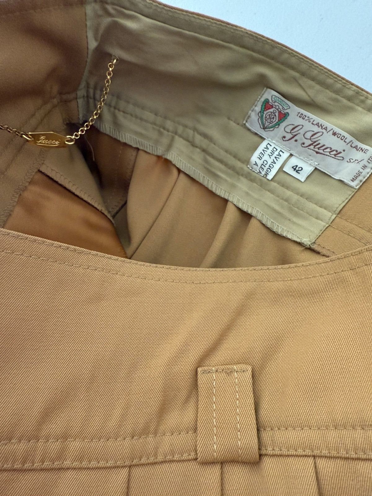 Gucci *RARE* Gucci Wool Tan Midi Skirt Size 28" / US 6 / IT 42 - 5 Thumbnail