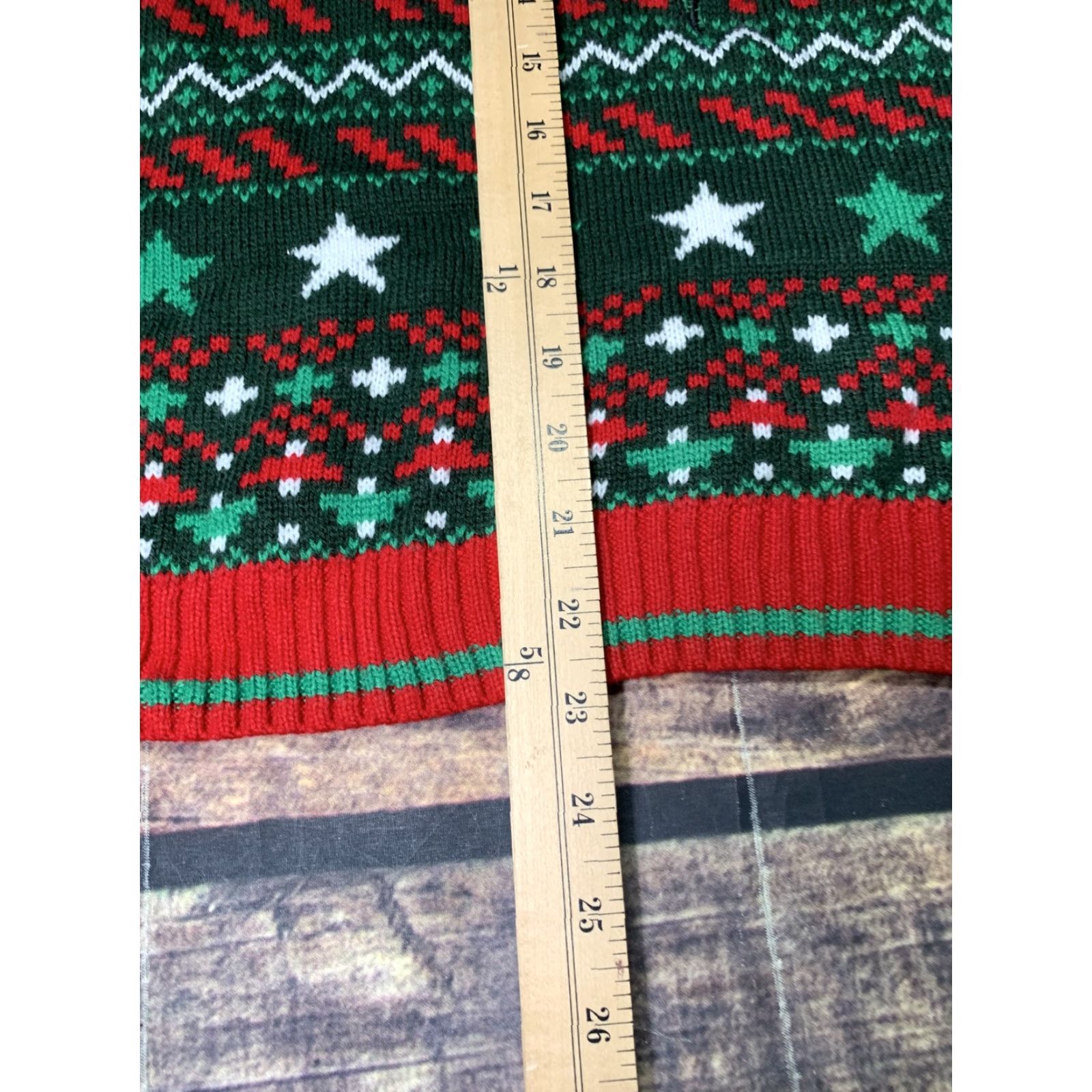 Vintage Ugly Christmas Sweater Dinosaur Blizzard Bay Red White Green XL Men Pullover Knit Acrylic Sweater Size US XL / EU 56 / 4 - 5 Thumbnail