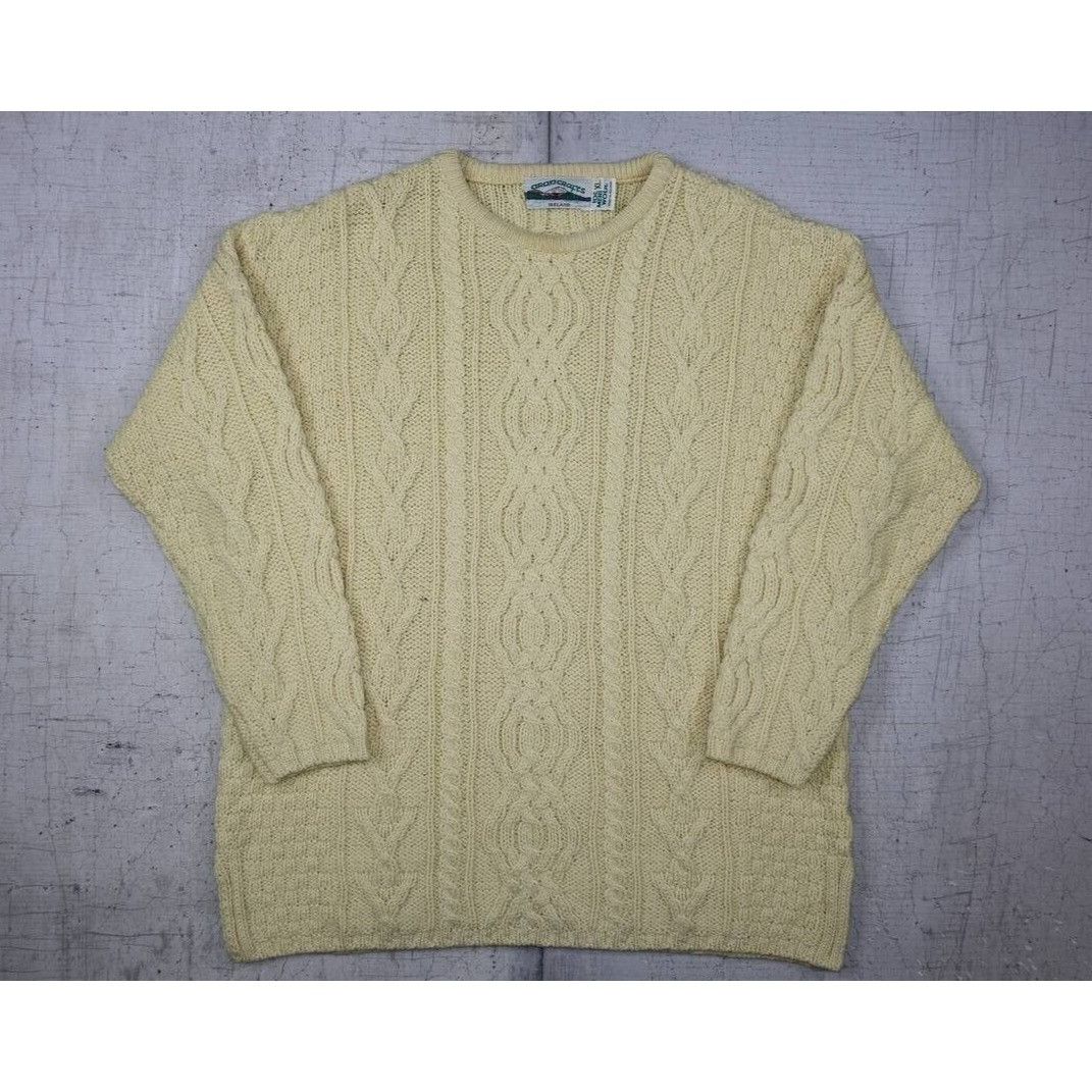Aran Crafts Vintage Aran Crafts Ireland Cream Cable Knit Merino Wool XL Size US XL / EU 56 / 4 - 1 Thumbnail