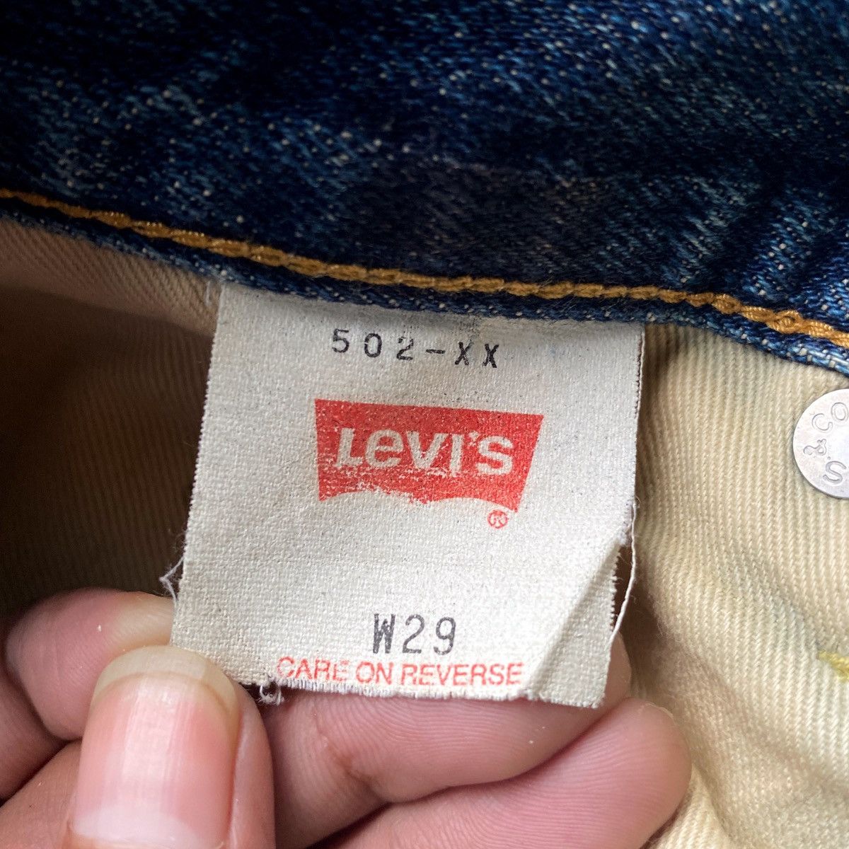 Levi's × Levi's Vintage Clothing × Vintage Crazy Vintage Levis 502 BigE Redline Selvedge Distress Jeans Size US 29 - 8 Thumbnail