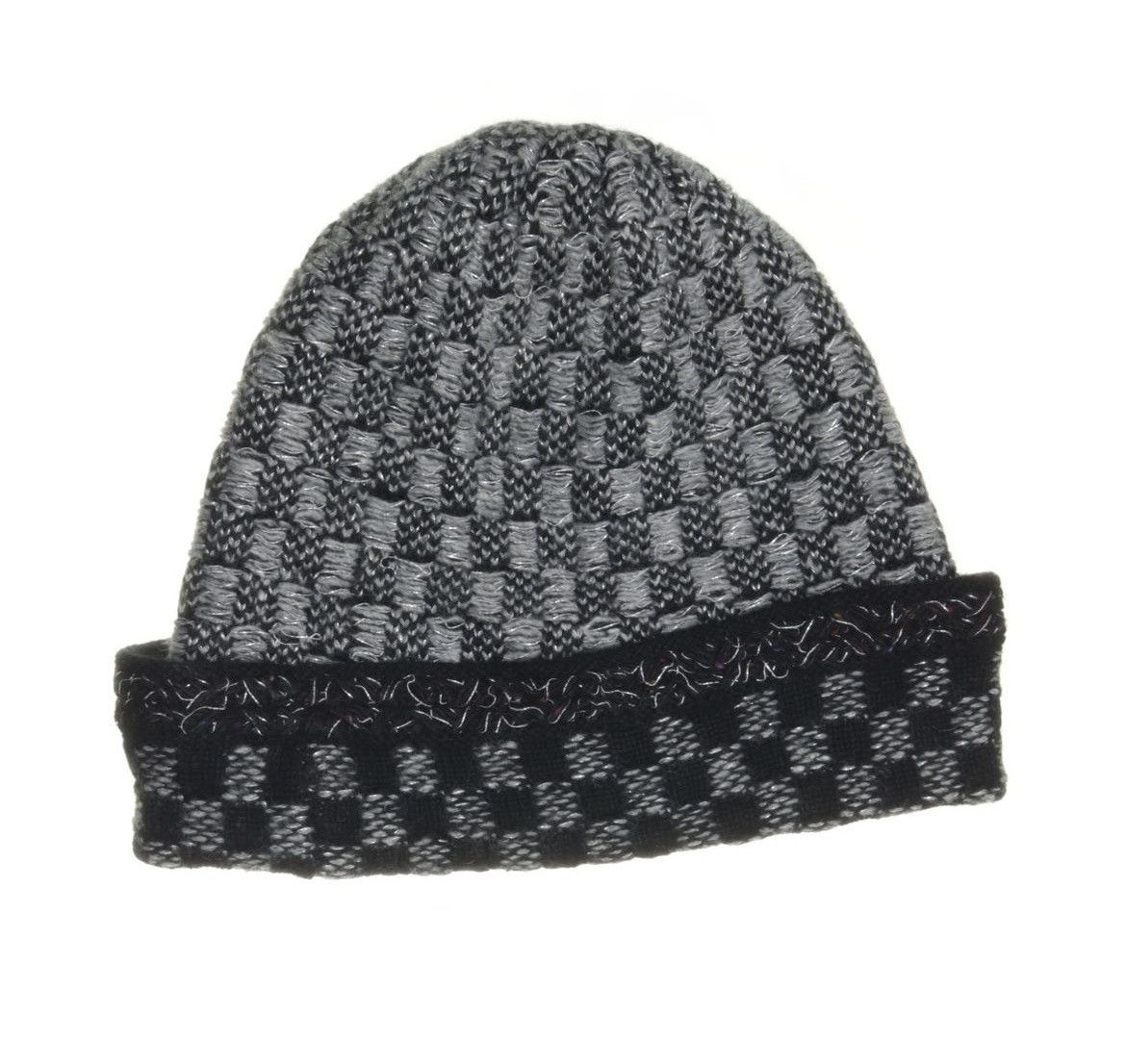 Chanel Signature Cashmere Logo Jacquard Gliter Beanie Hat Size ONE SIZE - 2 Thumbnail
