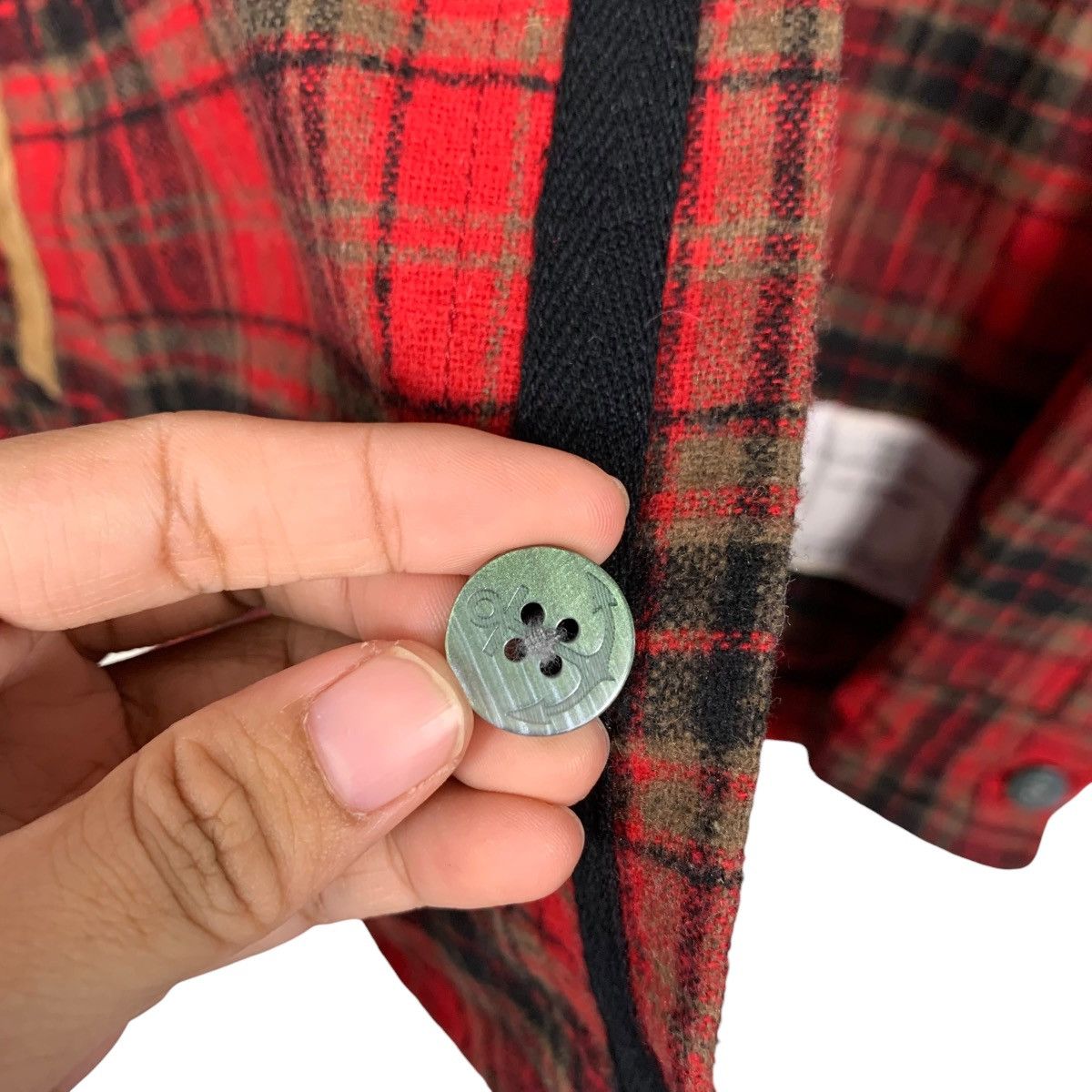 Japanese Brand INHERIT Herritage & Modernity Red Checked Flannel #1625-C72 Size US S / EU 44-46 / 1 - 12 Thumbnail