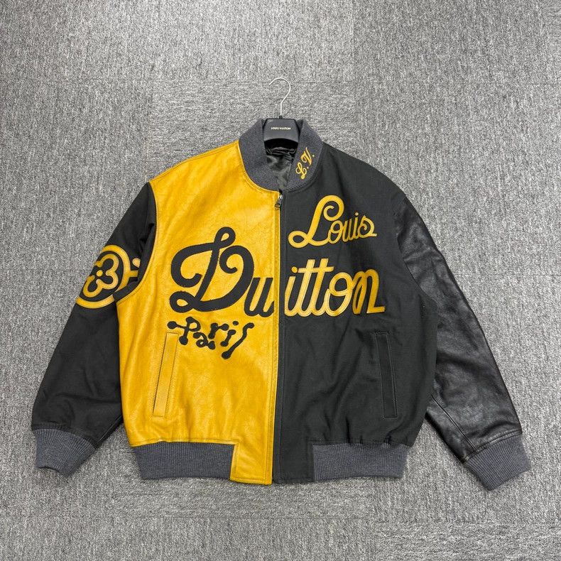 Louis Vuitton Louis Vuitton Colorblock Leather Bomber Jacket Size US XXL / EU 58 / 5 - 1 Thumbnail