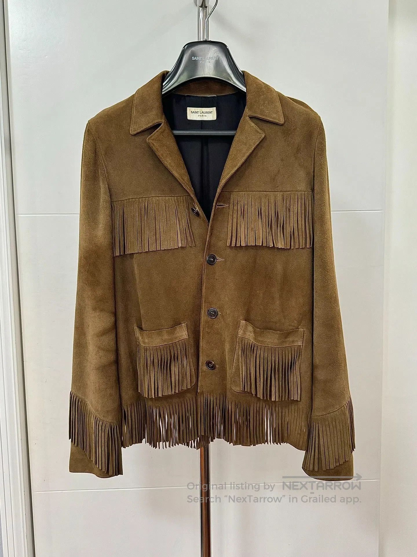 Saint Laurent Paris Saint Laurent Hedi Slimane Suede Fringe Jacket. Size US S / EU 44-46 / 1 - 1 Thumbnail
