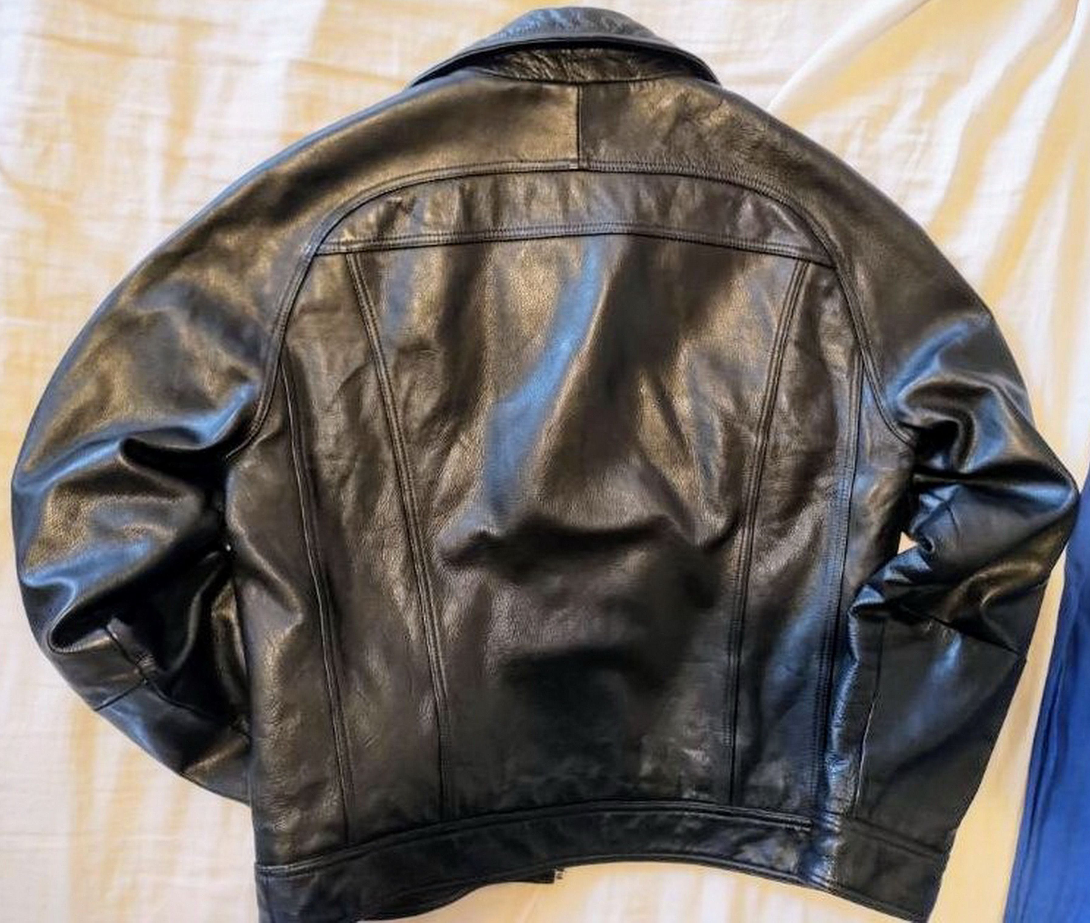 Iceberg ICEBERG Leather Jacket Italy Size US L / EU 52-54 / 3 - 3 Thumbnail