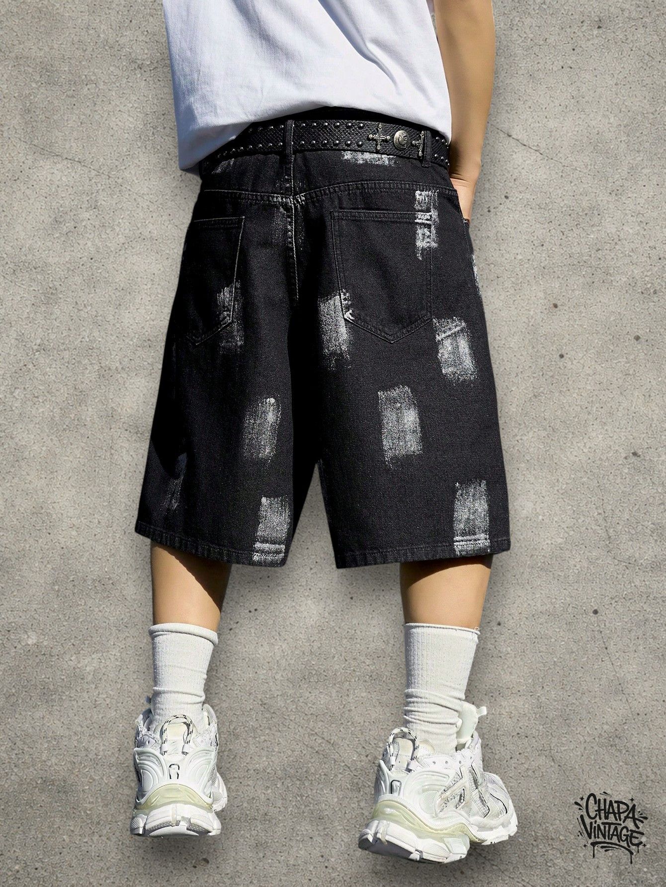 Vintage Painted baggy shorts Size US 34 / EU 50 - 3 Thumbnail