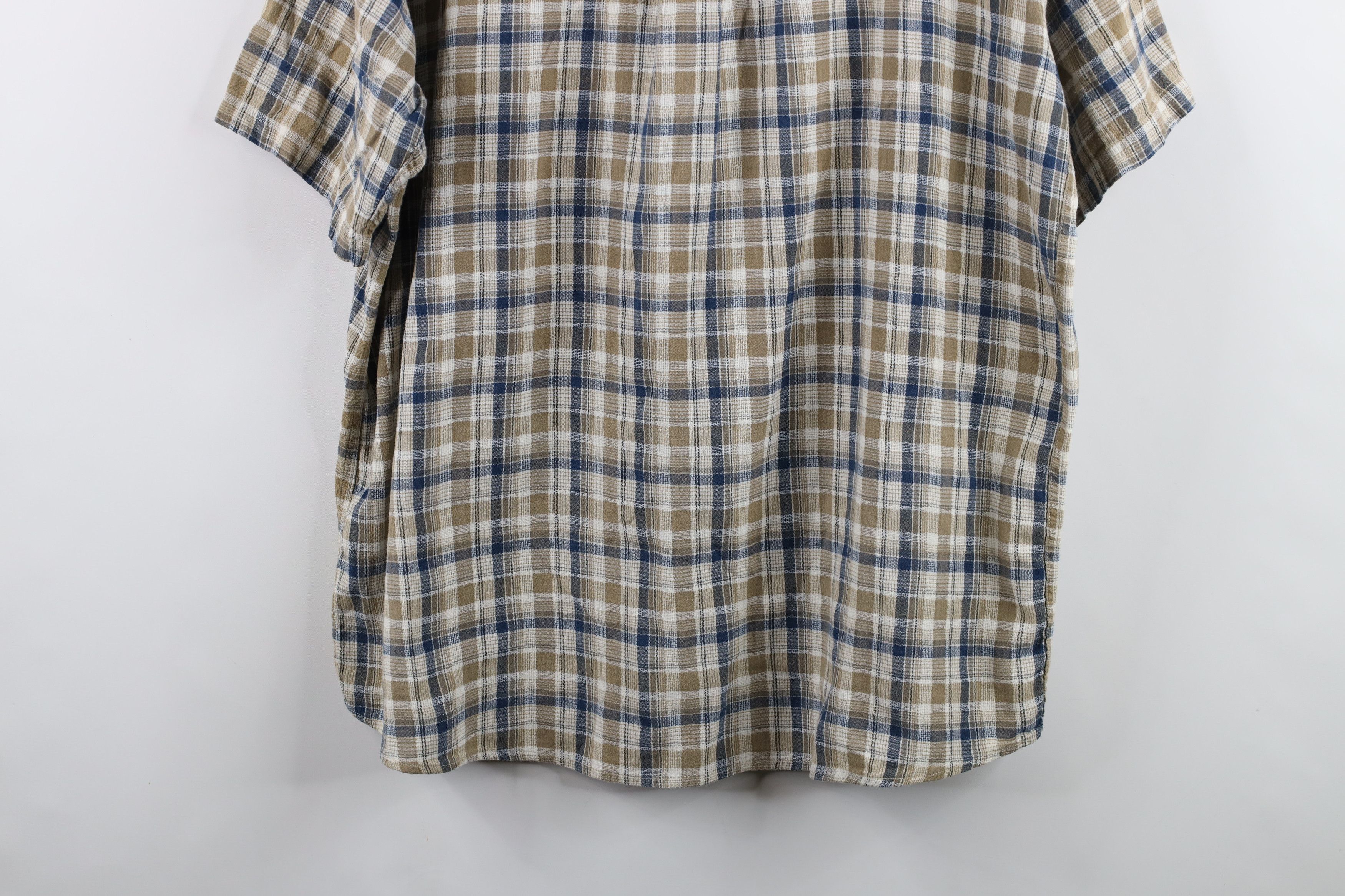 Vintage Vintage 90s Streetwear Cotton Weave Knit Button Down Shirt Size US XL / EU 56 / 4 - 10 Thumbnail