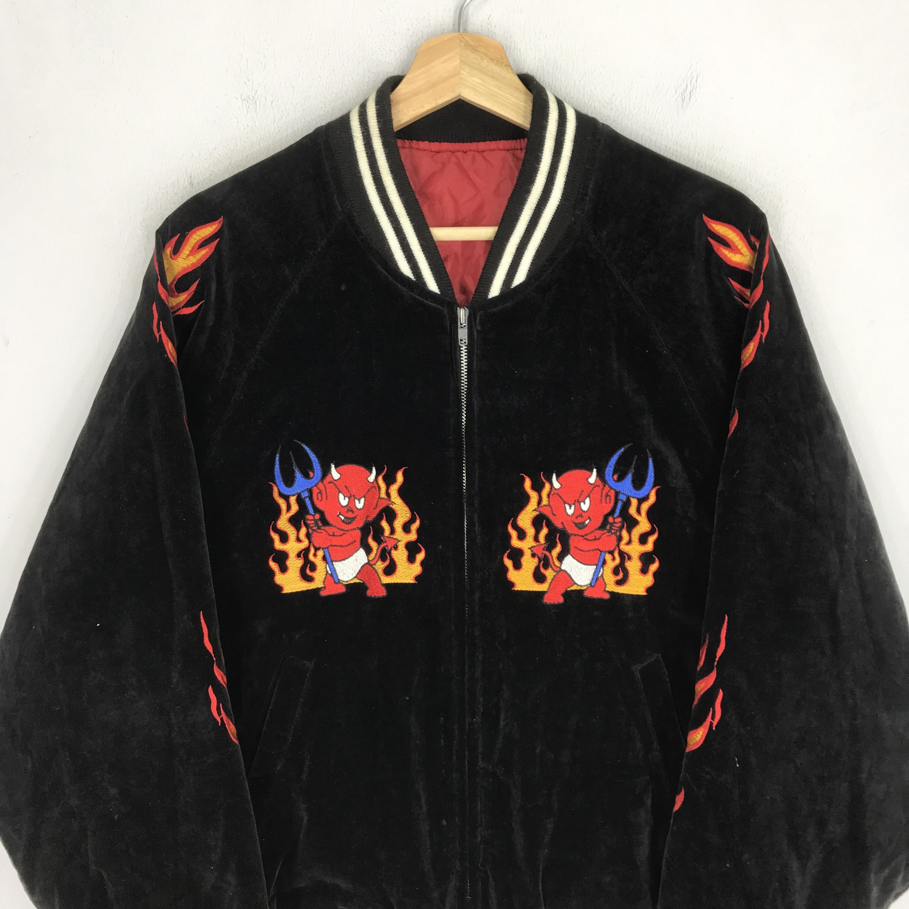Tedman Vintage 90s Sukajan Souvenir Velvet Bomber Jacket Tedmans Size US M / EU 48-50 / 2 - 5 Thumbnail