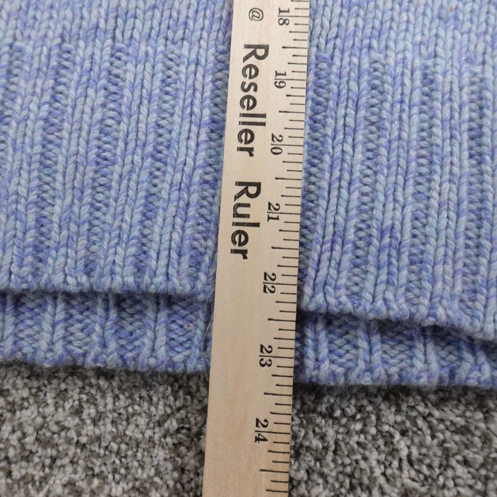 Express Express Sweater Womens M Blue Cable-Knit Turtleneck Pullover Merino Wool Cashmere Angora Size M / US 6-8 / IT 42-44 - 7 Thumbnail