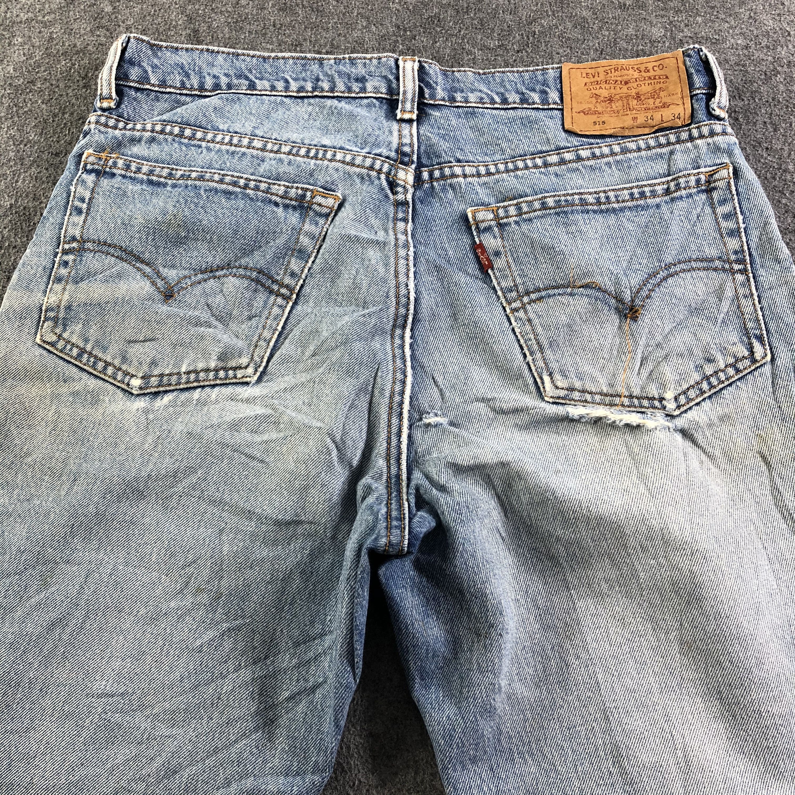 Levi's 90s Vintage Blue Wash Levis 515 Jeans-J3634 Size US 33 - 4 Thumbnail