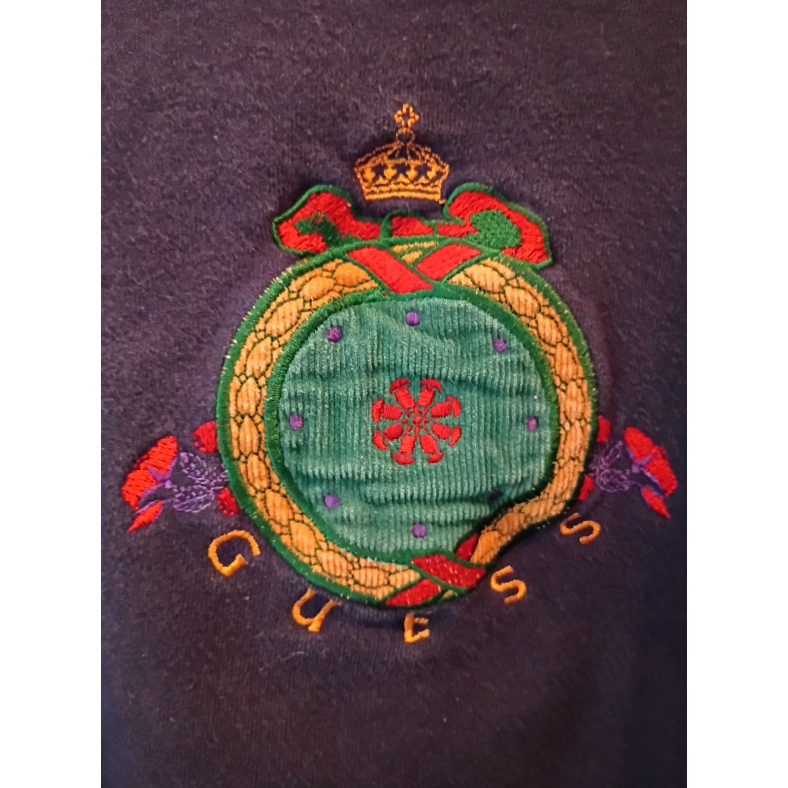 Guess VINTAGE Guess Made In USA Grail Sweatshirt Pullover Men L Blue Embroidered Christmas Crew Neck Sweatshirt Size US L / EU 52-54 / 3 - 2 Thumbnail