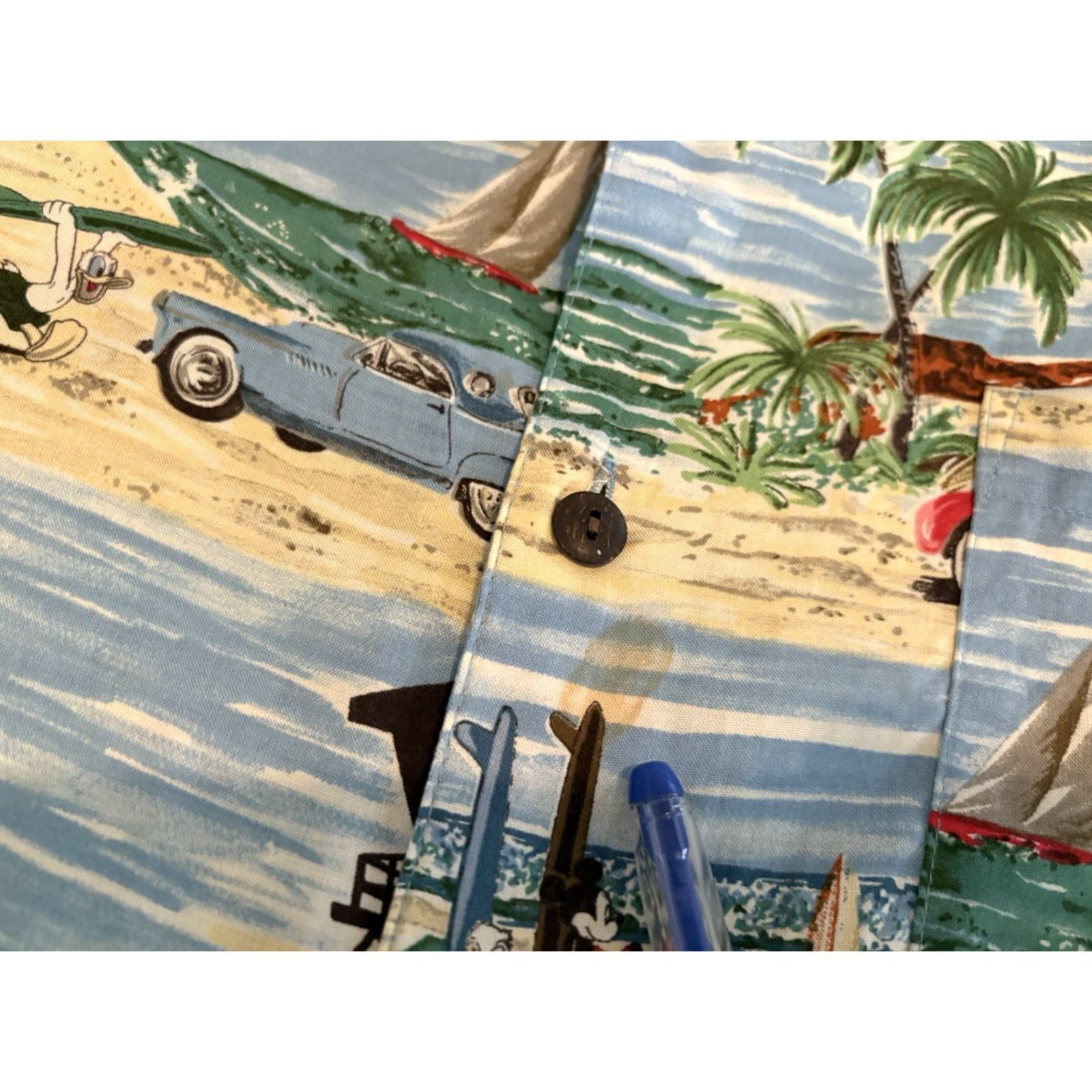 Disney Disney Button-Up Hawaiian Shirt Mickey Pluto Goofy 2XL Mens Multicolor Ocean Beach Cartoon 90s Size US XXL / EU 58 / 5 - 3 Thumbnail