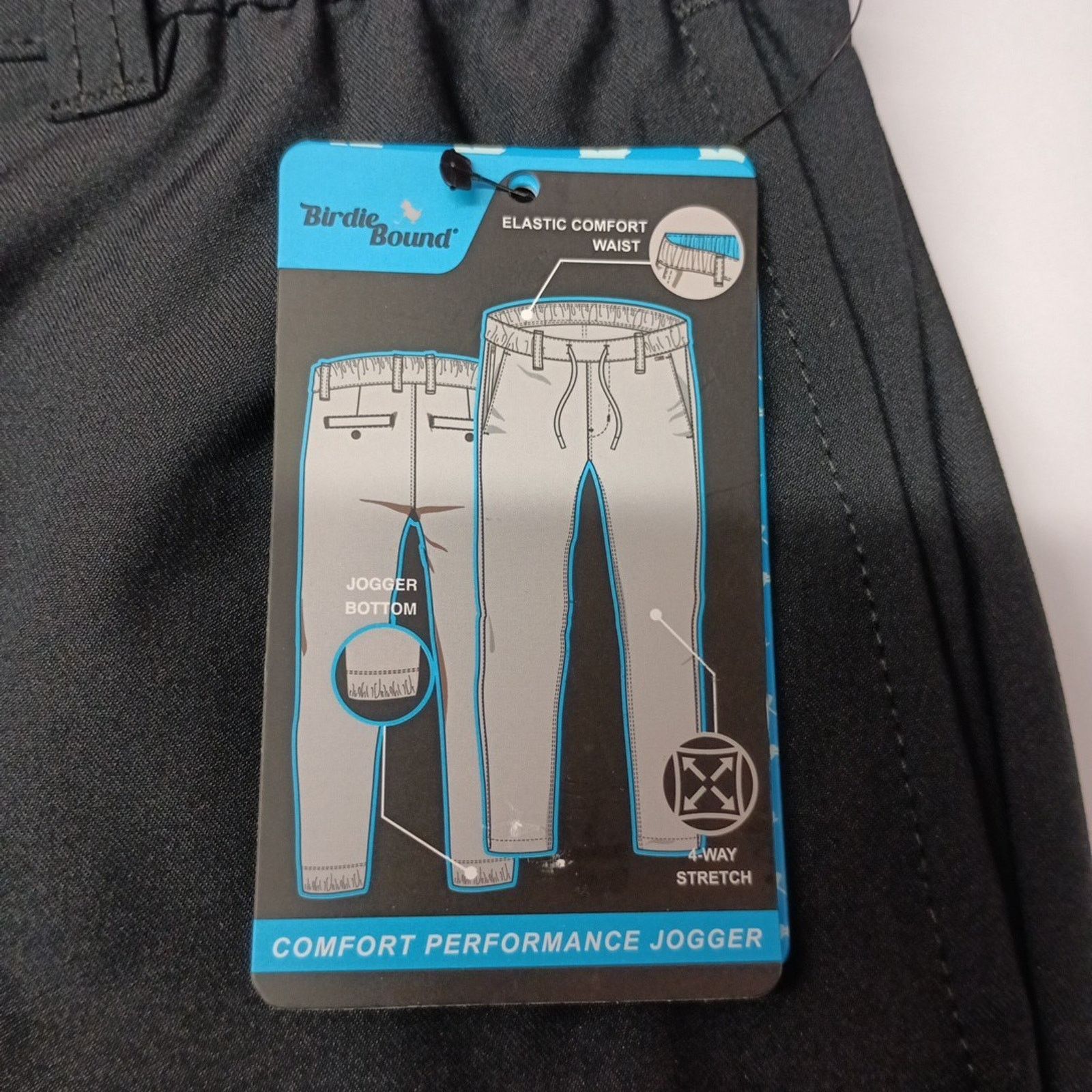 Other Birdie Bound Golf Joggers Men's S Black Stretch Drawstring Size US 29 - 6 Thumbnail