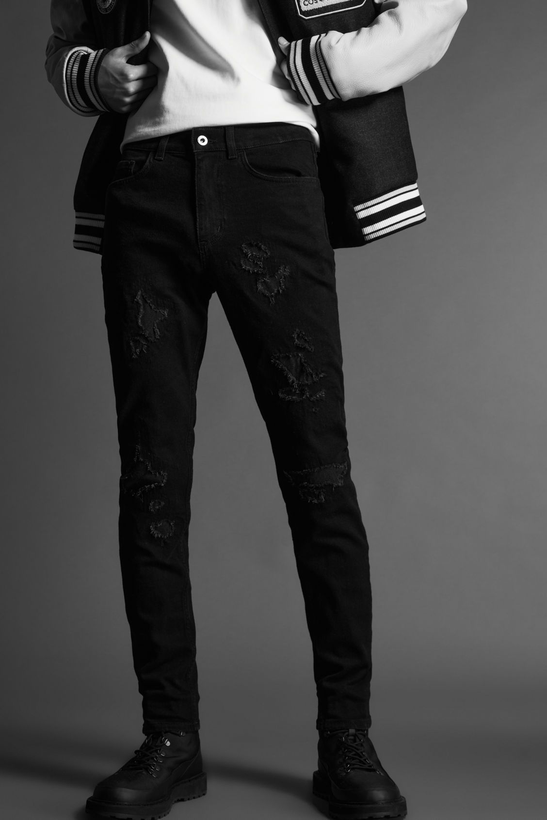Cos Reece Yeboah Slim Jeans clean black distressed limited edit. Size US 30 / EU 46 - 8 Thumbnail