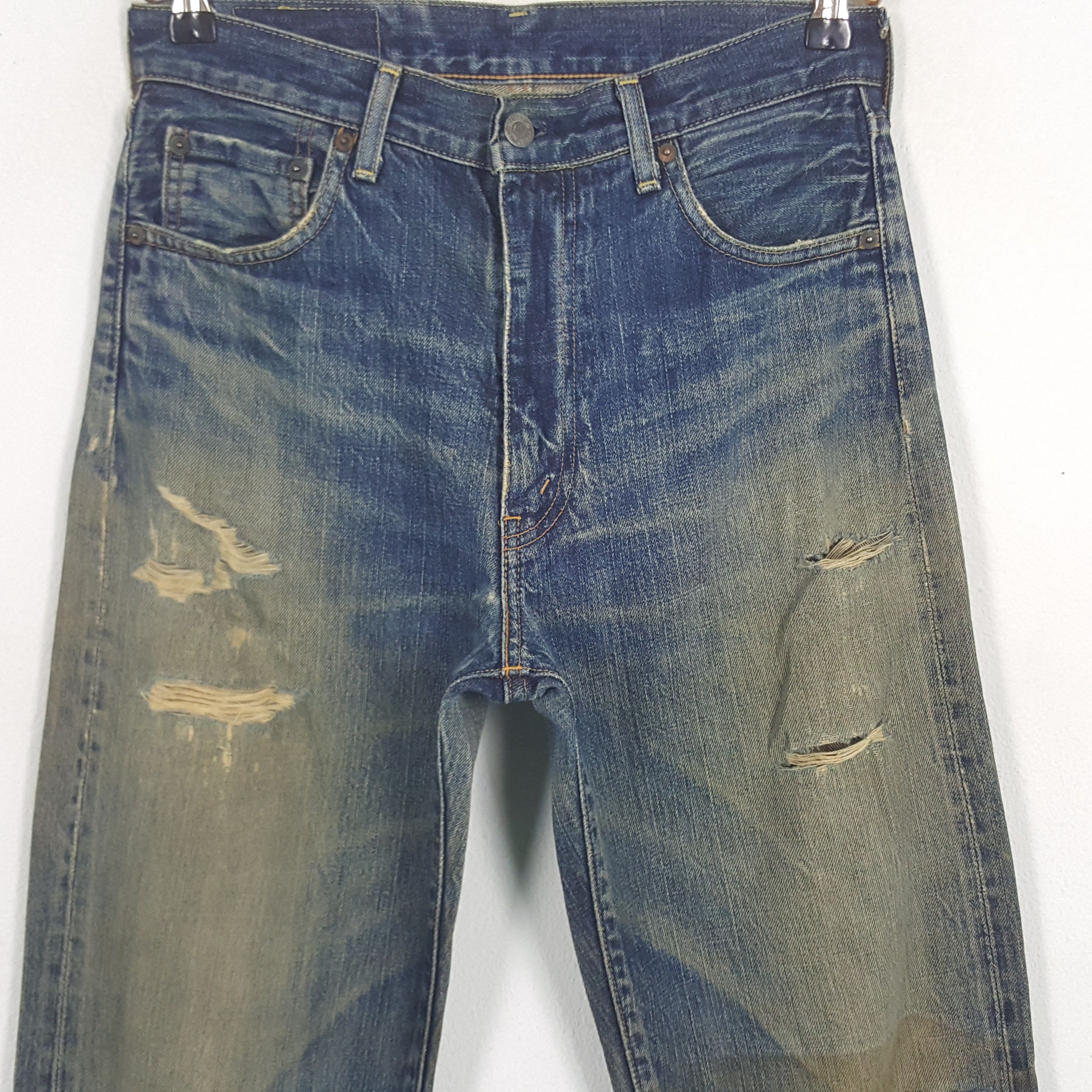 Levi's × Vintage Vintage Levi's 502 Selvedge American Distressed Denim Jeans Size US 28 / EU 44 - 2 Thumbnail
