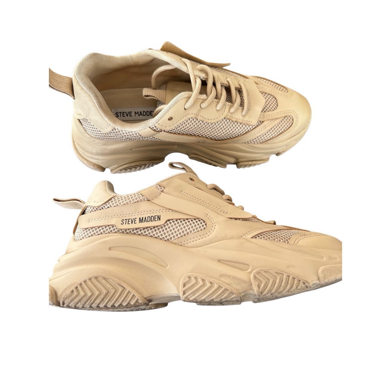 Steve Madden Steve Madden Possession chunky lace-up sneakers in tan size Size US 8.5 / IT 38.5 - 4 Thumbnail