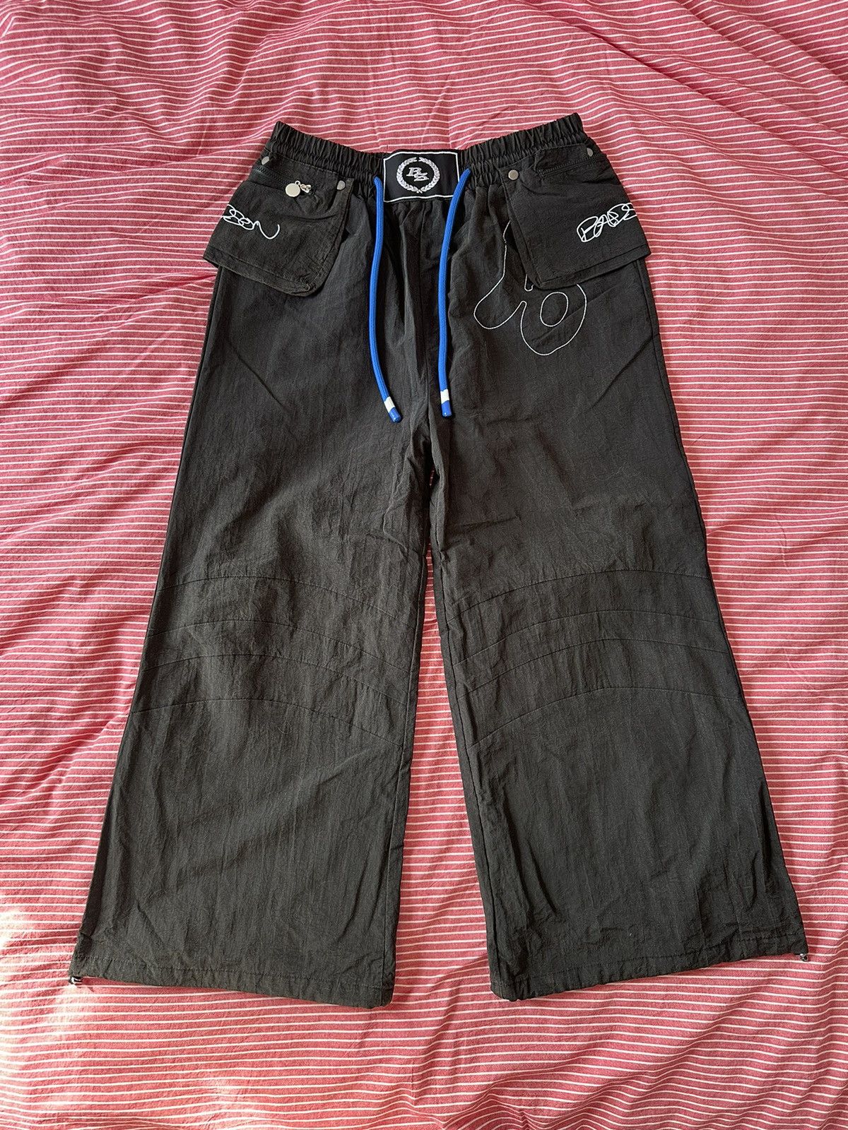 Bad Son Badson Gunmetal Nylon Pants Size US 30 / EU 46 - 1 Thumbnail